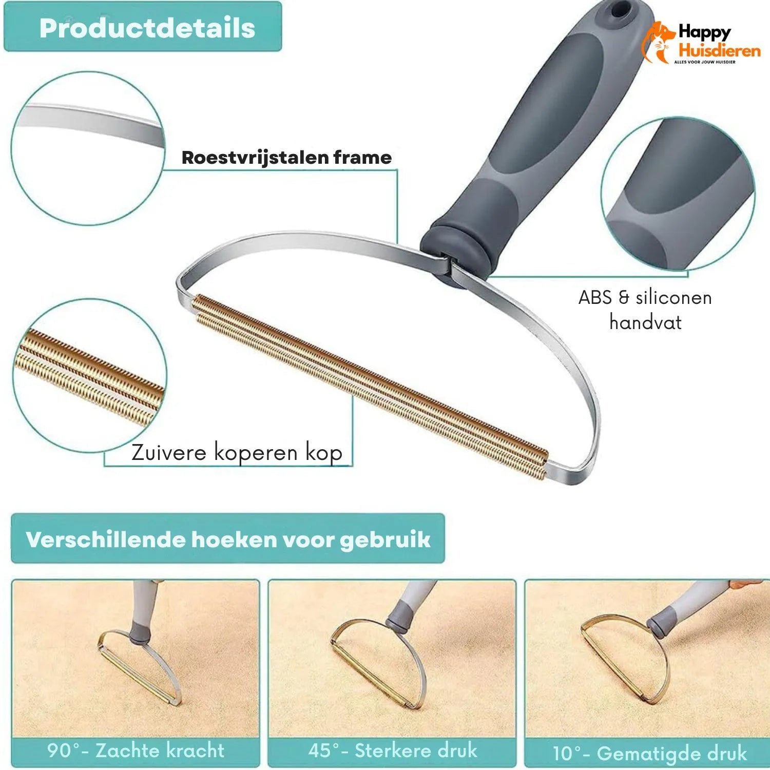 HairSweep | Multifunctionele borstel voor snelle haarverwijdering van huisdieren