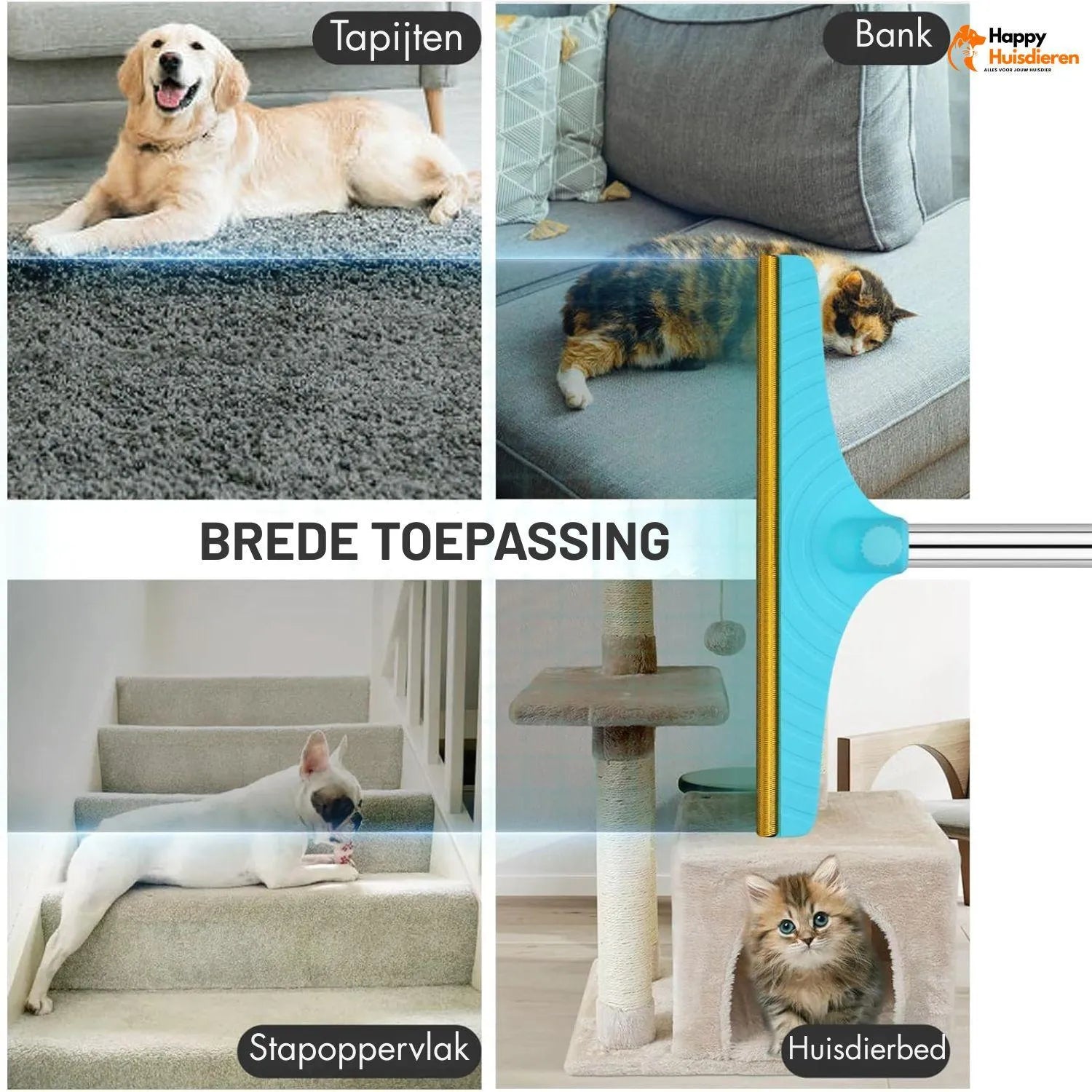HairSweep | Multifunctionele borstel voor snelle haarverwijdering van huisdieren