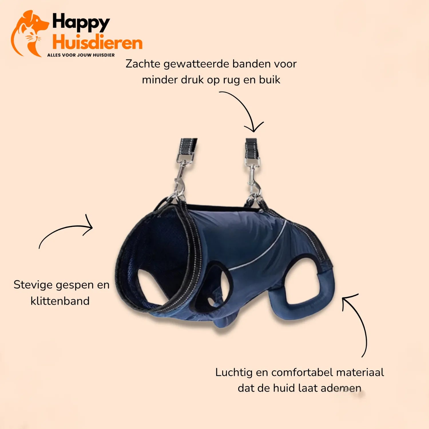 HefHulp Harnas | Ondersteunend Tilharnas voor Herstel en Mobiliteit van Honden