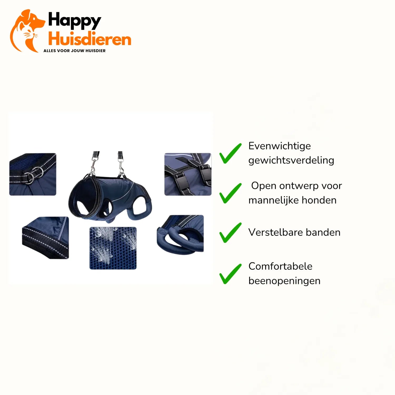 HefHulp Harnas | Ondersteunend Tilharnas voor Herstel en Mobiliteit van Honden