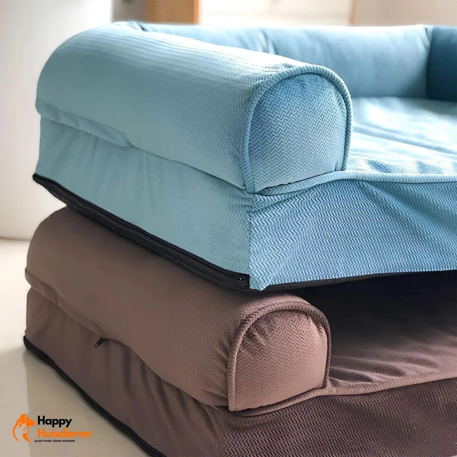 Honden LoungeHoek | Afneembare Vierkante Hondenbank voor Ultiem Comfort