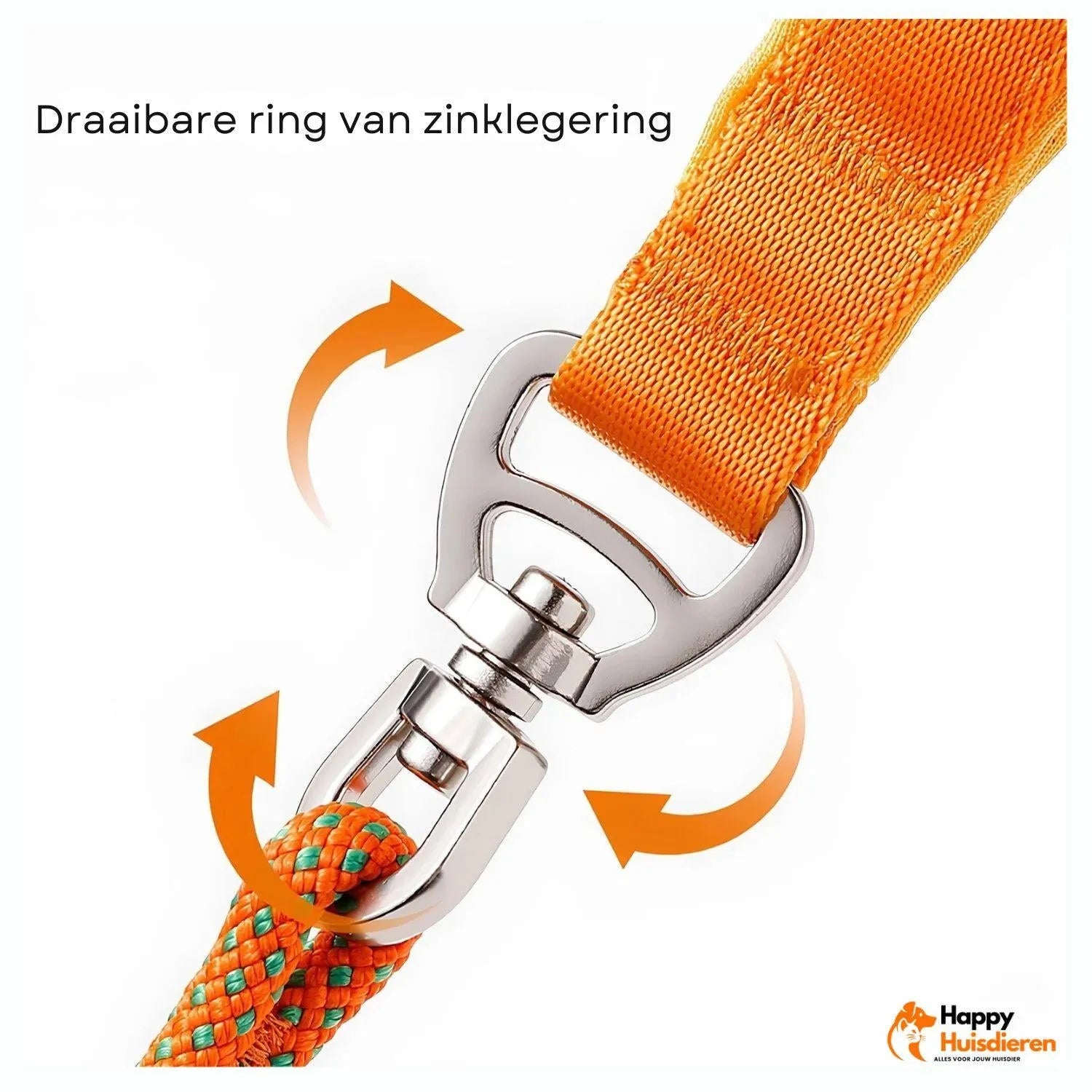 Hondenriem Zonder Trekken | Duurzame Slipkraag met Gevoerde Handgreep