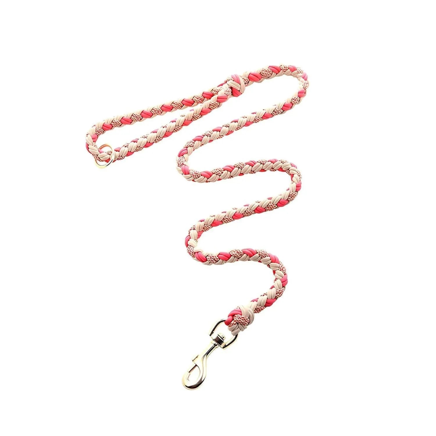 Hondenvriend Duo | Handgeweven Leren Anti-Trek Halsband en Lijn Set