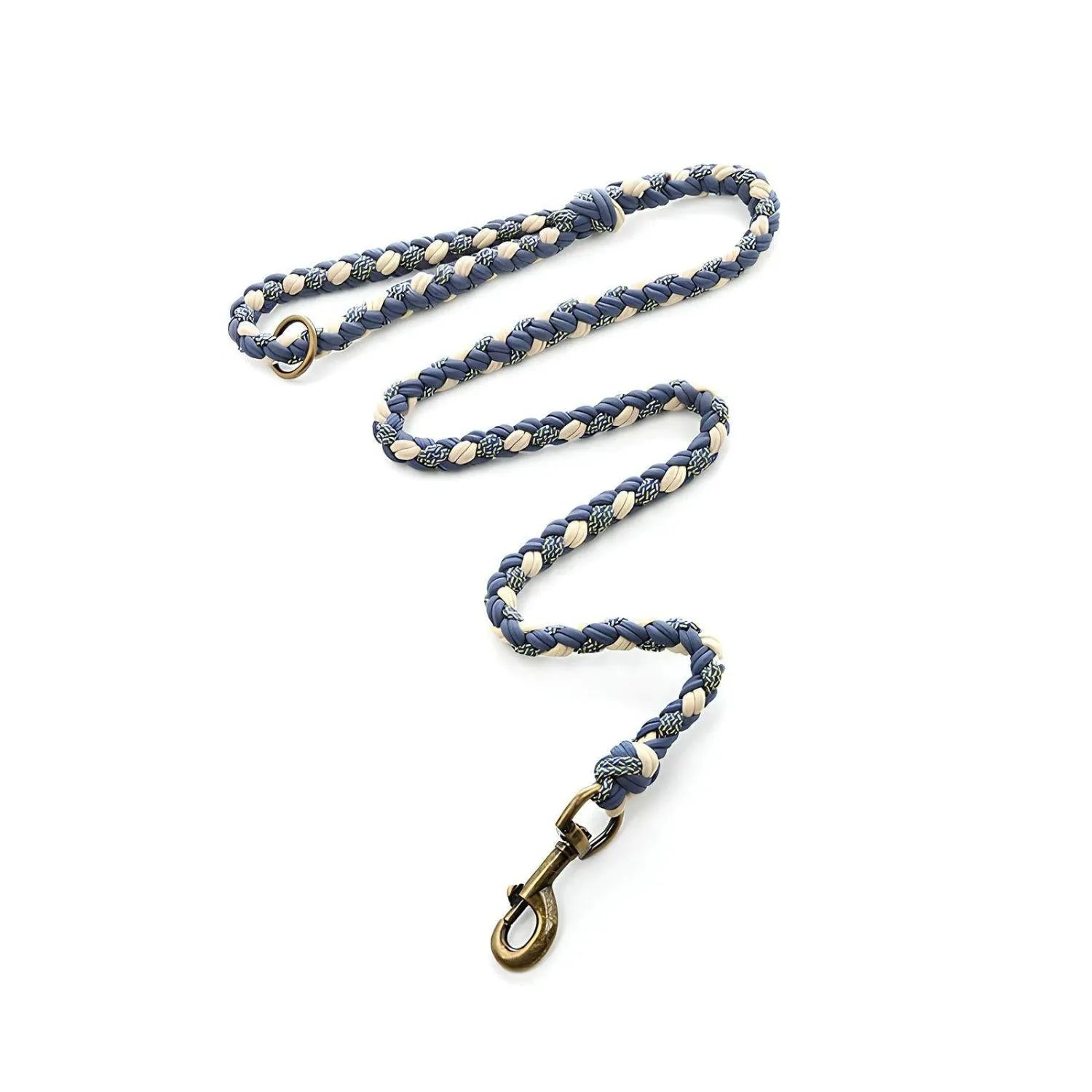 Hondenvriend Duo | Handgeweven Leren Anti-Trek Halsband en Lijn Set