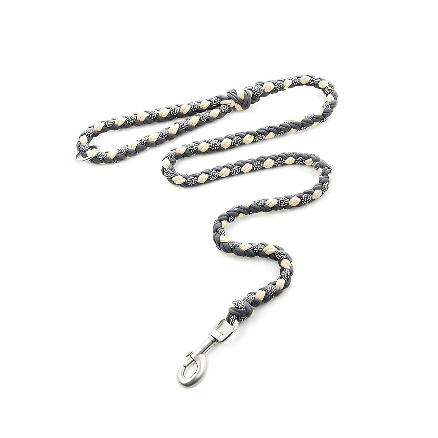 Hondenvriend Duo | Handgeweven Leren Anti-Trek Halsband en Lijn Set