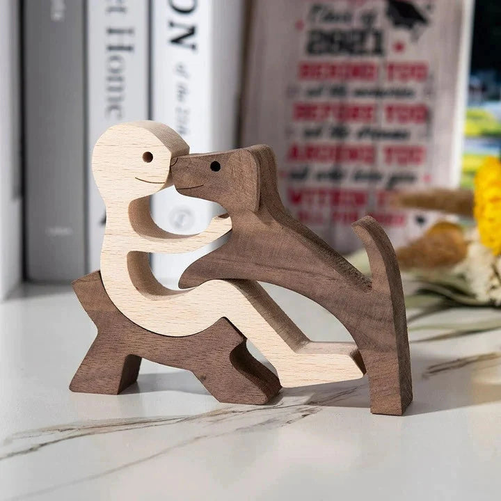 Houten beeldje CarveBuddy | Handgesneden dierenbeeld decoratie