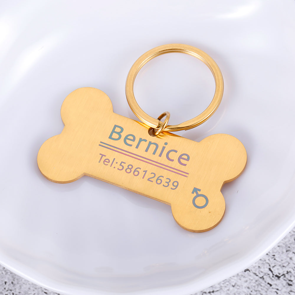 IDBone Hondenpenning | Gepersonaliseerd Gegraveerd Identificatieplaatje voor Huisdieren