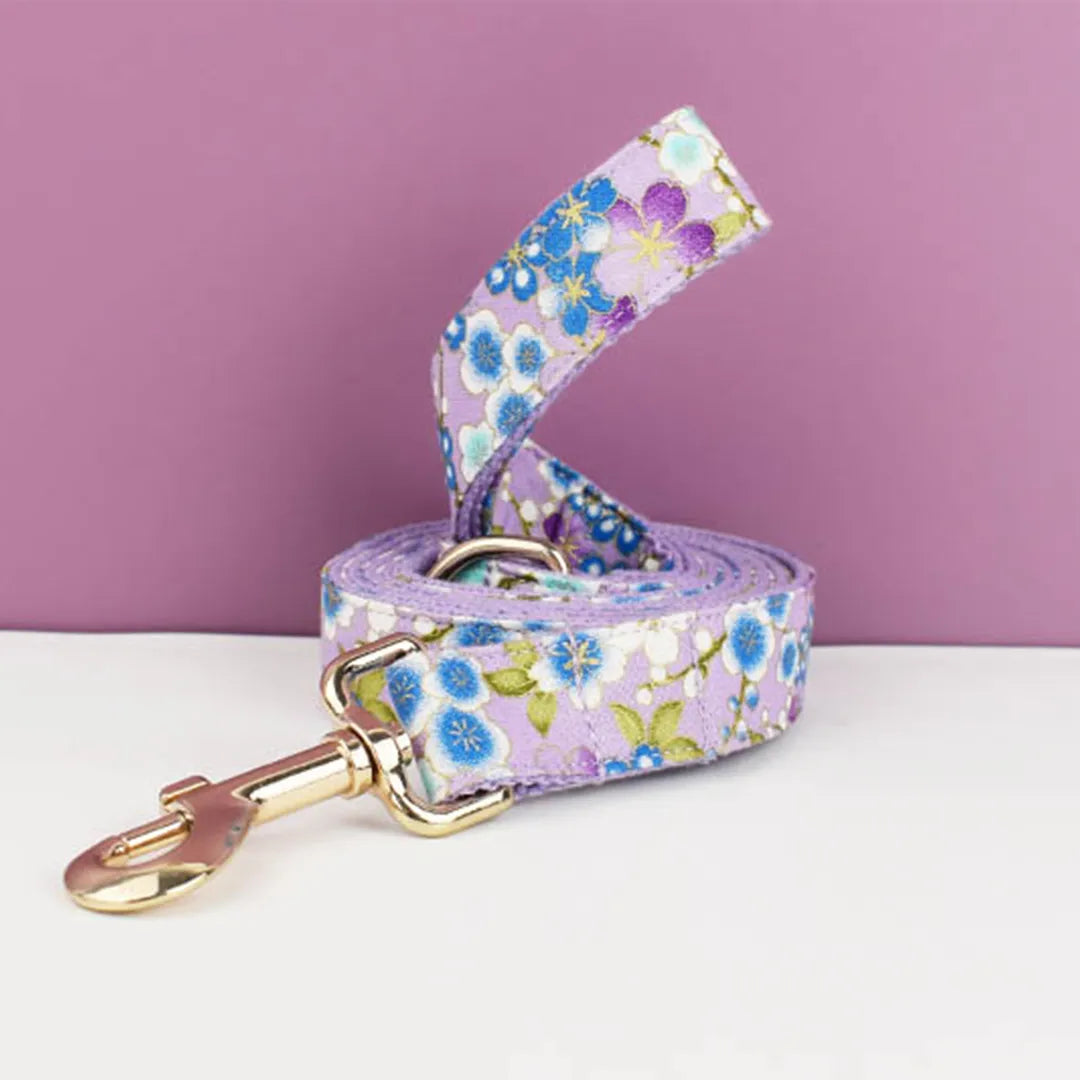 IDStyle Halsband & Riem Set | Gepersonaliseerde Katoenen Hondenhalsband met Gravure