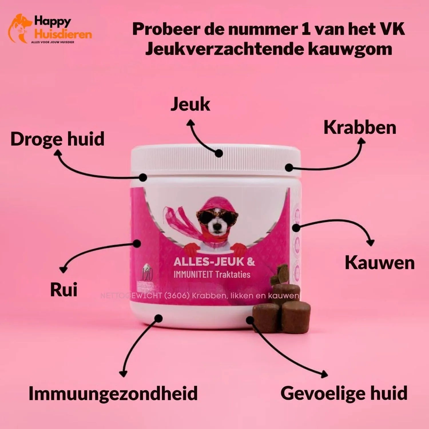 Immunity Treats | Natuurlijke hondensnoepjes voor sterke weerstand & gezonde huid