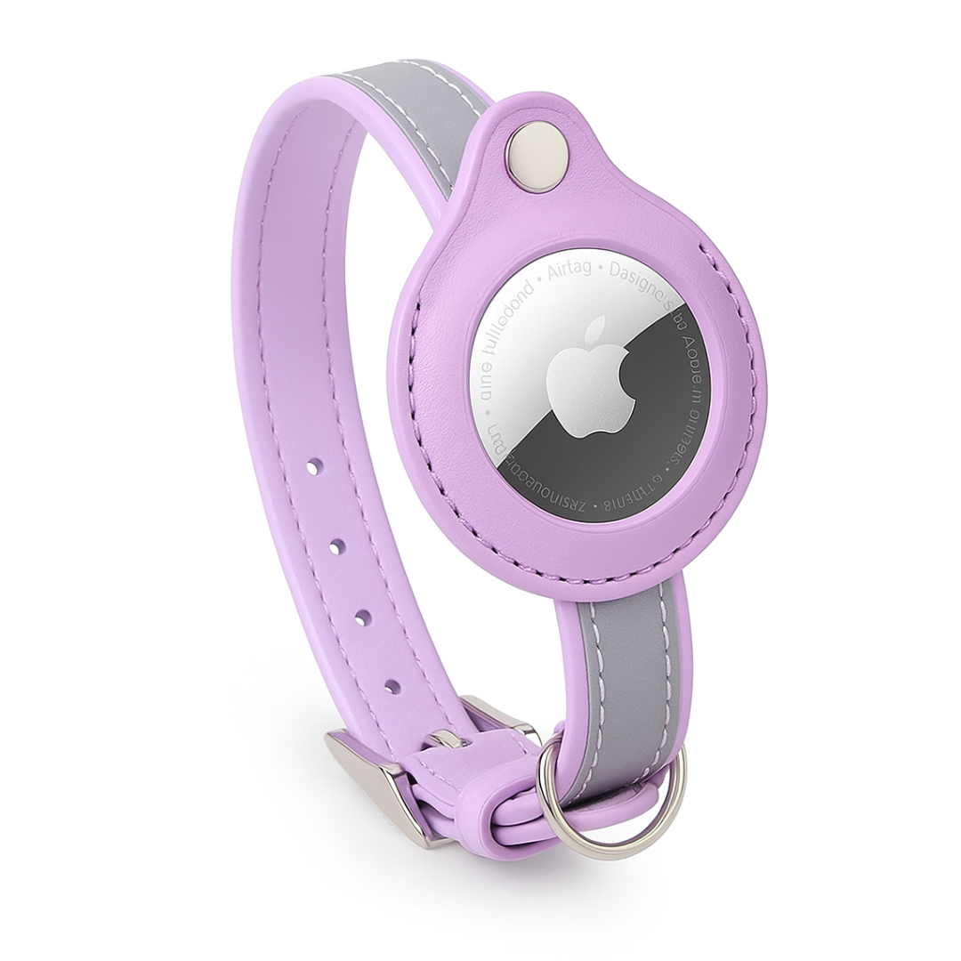 VarioReflect Collar | Leren AirTag Halsband met Reflecterende Veiligheid
