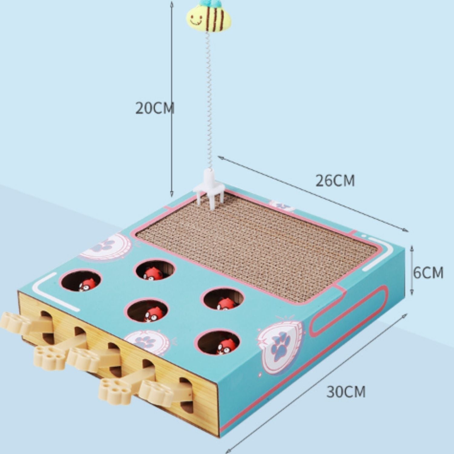 Interactief speelgoed met krabplank functie voor katten