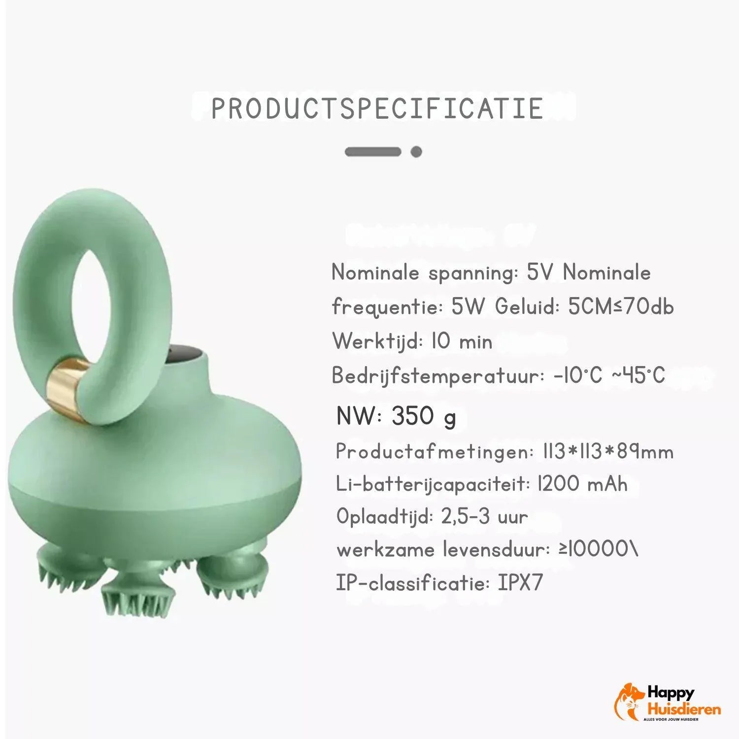 KittyKalm | Draadloze kattenmassager – ontspanning & stressverlichting voor huisdieren