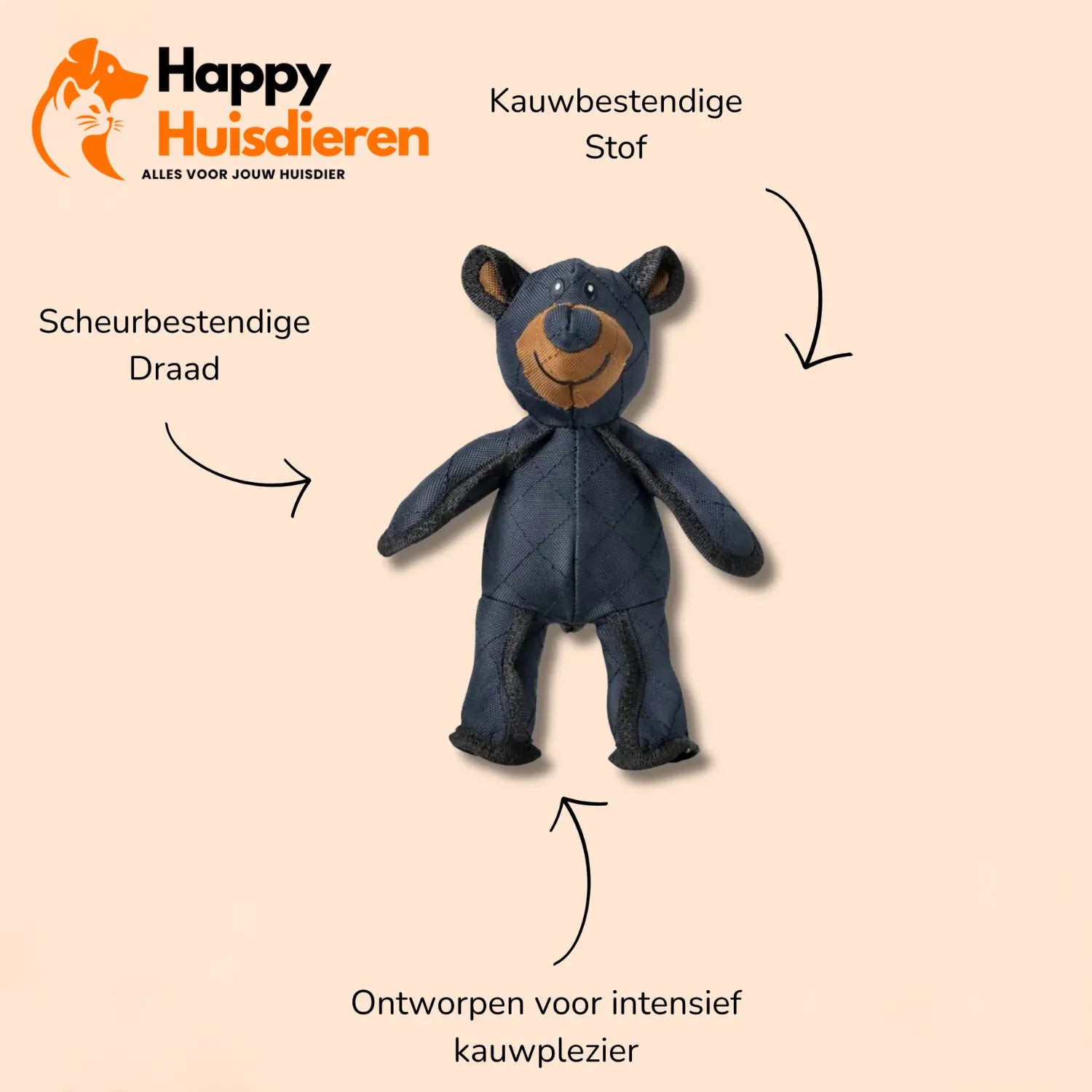 Knabbelvriend | Kauwbestendig Knuffelspeeltje voor Honden