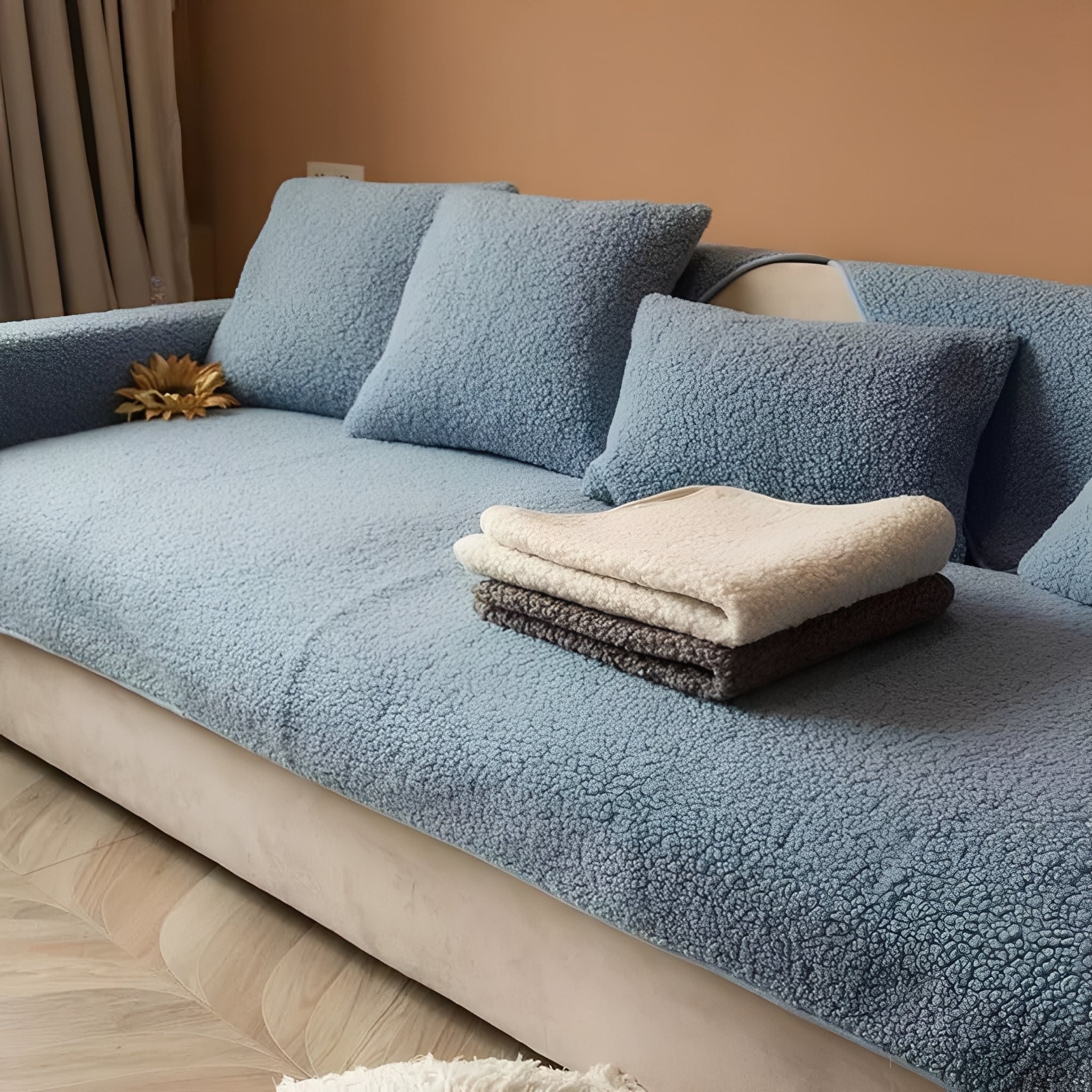 Knuffelzacht Hoesje | Antislip Teddy Bankhoes Voor Extra Zitcomfort