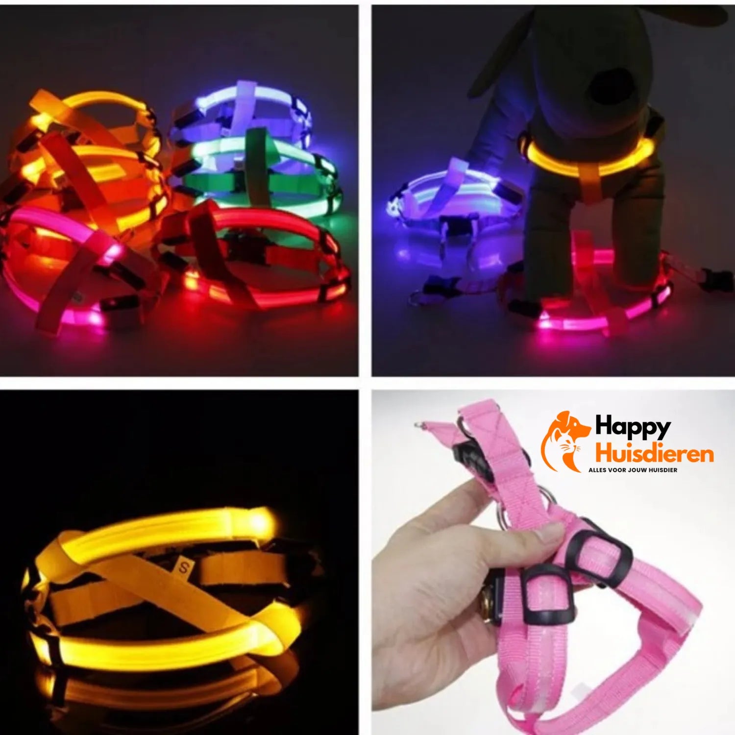 LED Hondentuig – Verlicht, Reflecterend & USB-oplaadbaar Harnas voor Nachtwandelingen (Verstelbaar, Waterdicht)