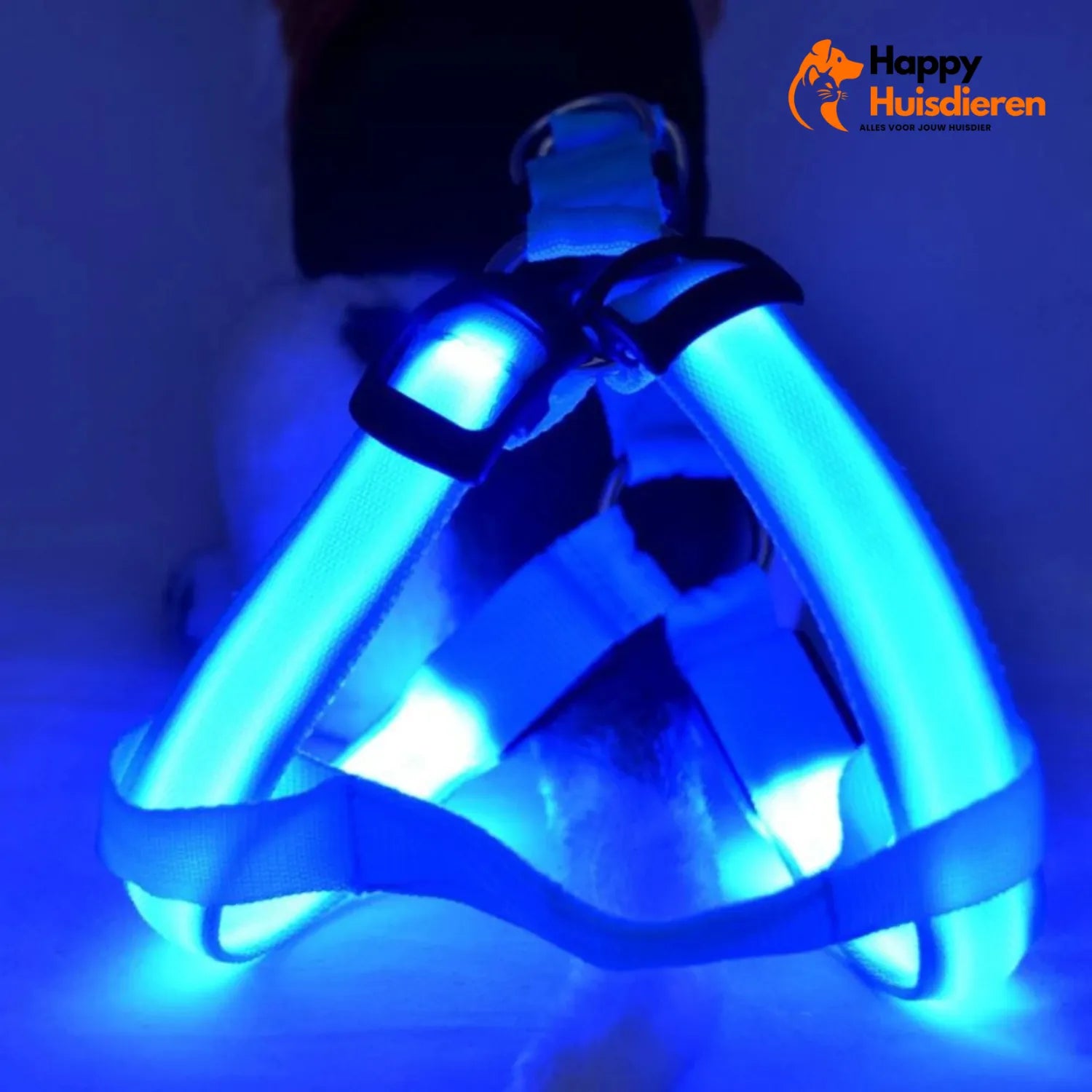 LED Hondentuig – Verlicht, Reflecterend & USB-oplaadbaar Harnas voor Nachtwandelingen (Verstelbaar, Waterdicht)