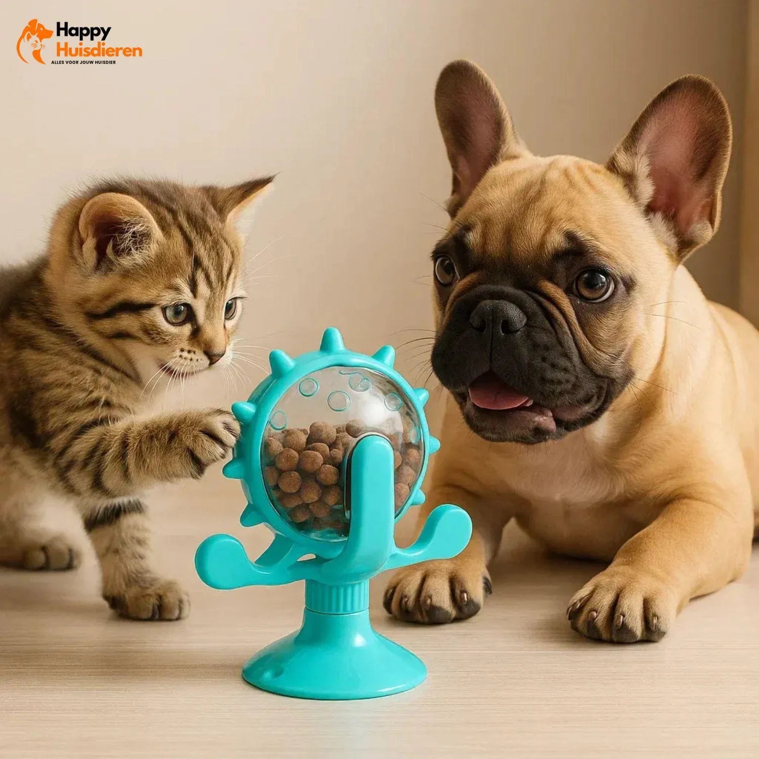 LallyPet | Voedselwindmolen voor huisdieren – stimuleert spel & langzaam eten