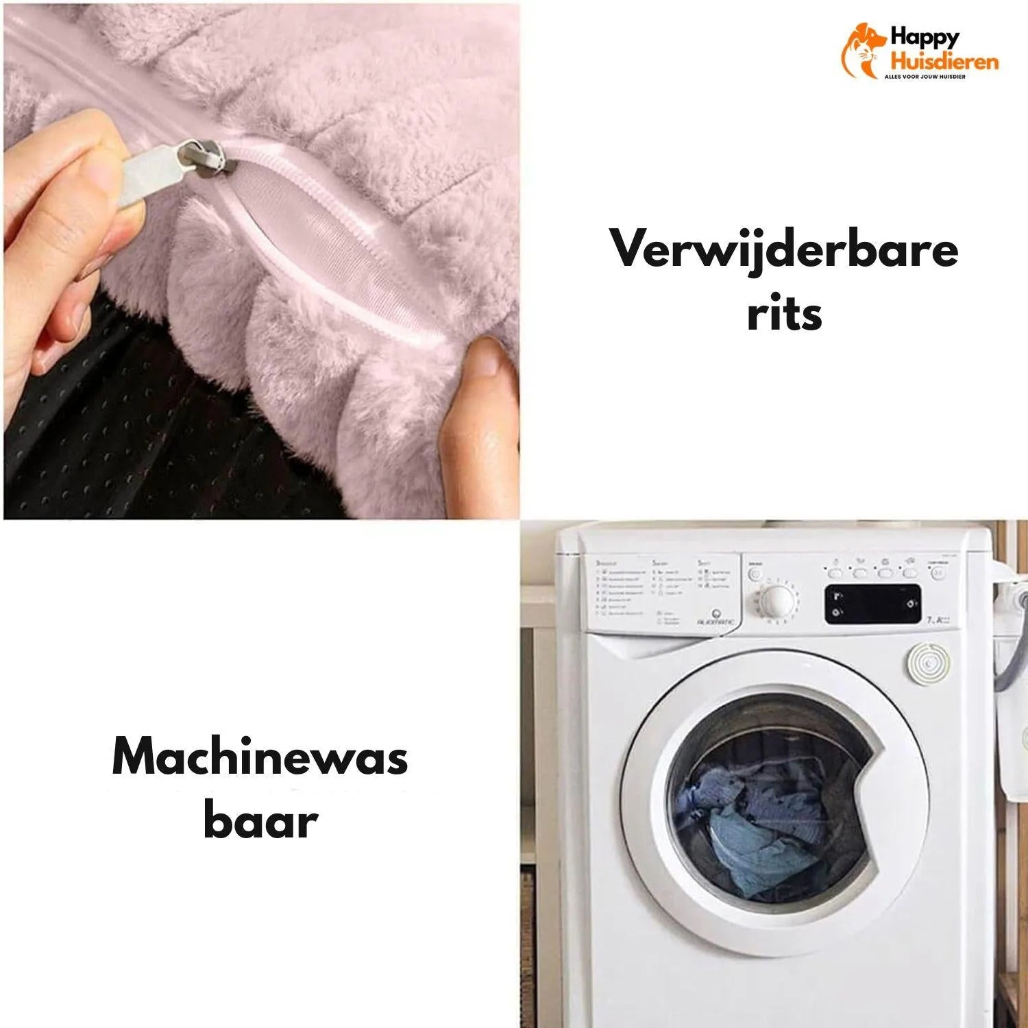 LuxeDream Bed | Stijlvol hondenbed met veerkrachtige vulling & afneembare hoes