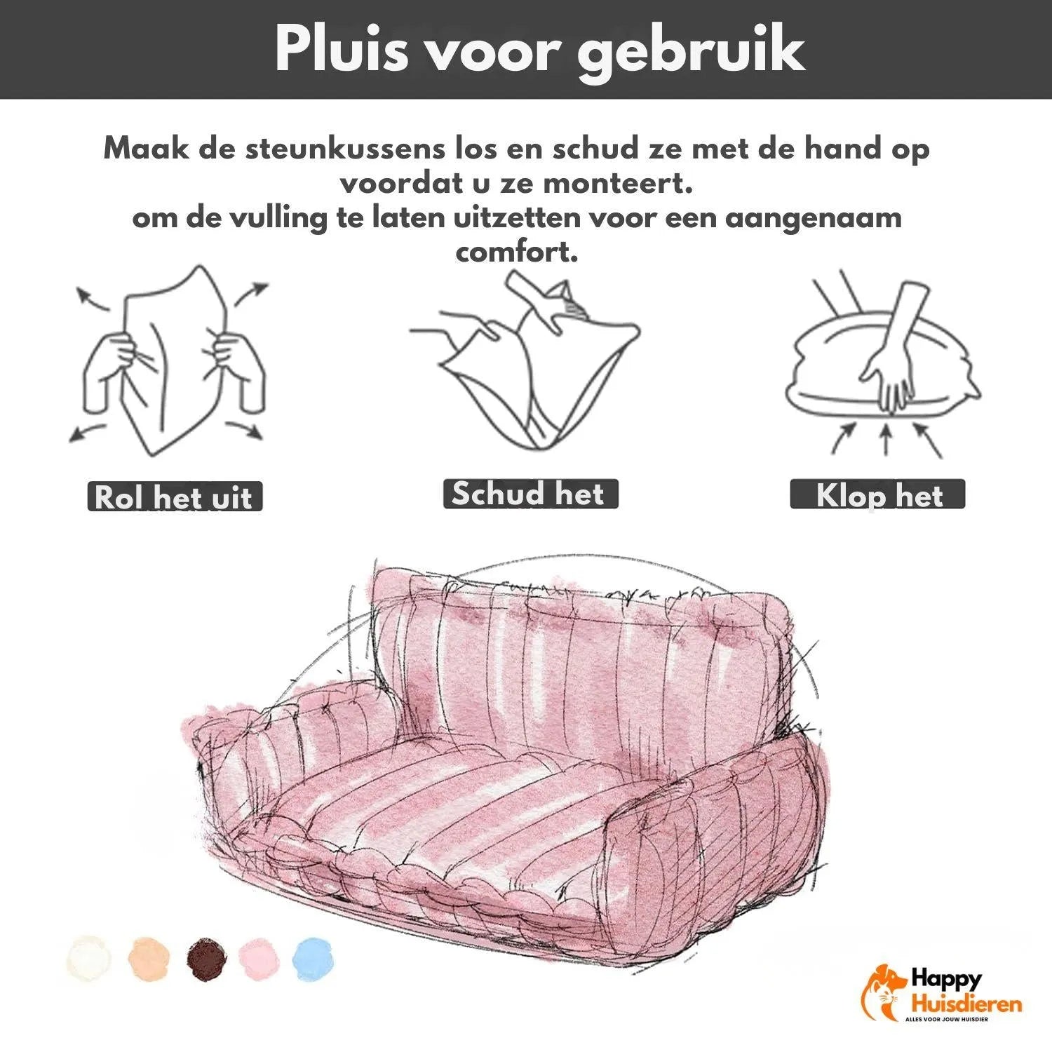 LuxeDream Bed | Stijlvol hondenbed met veerkrachtige vulling & afneembare hoes