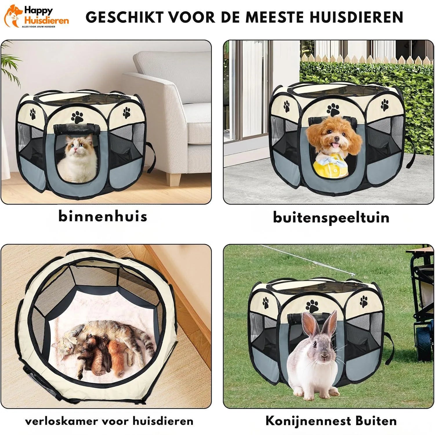 Megan | Opvouwbare huisdiertent – veilige en rustgevende plek voor honden & katten
