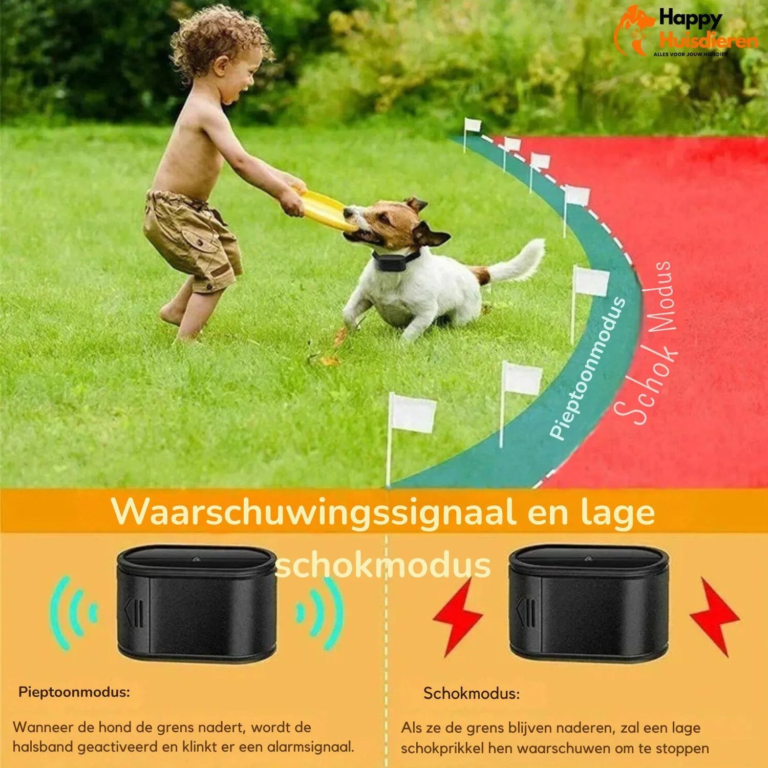 Onzichtbare bescherming voor huisdieren | Draadloze elektrische hondenomheining voor veilig buitenspelen