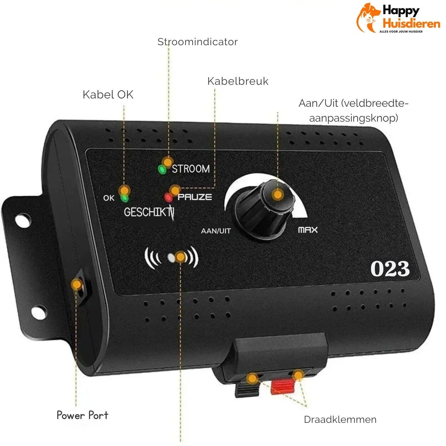 Onzichtbare bescherming voor huisdieren | Draadloze elektrische hondenomheining voor veilig buitenspelen