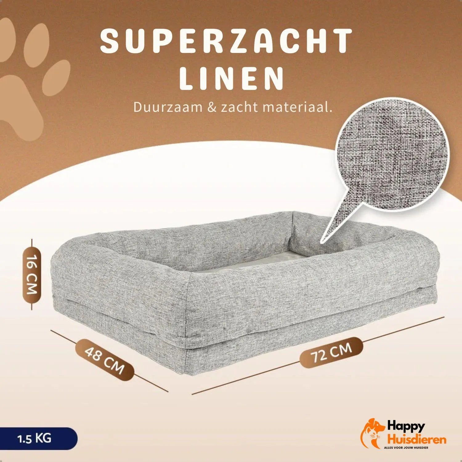 OrthoNest | Orthopedische hondenmand met traagschuim