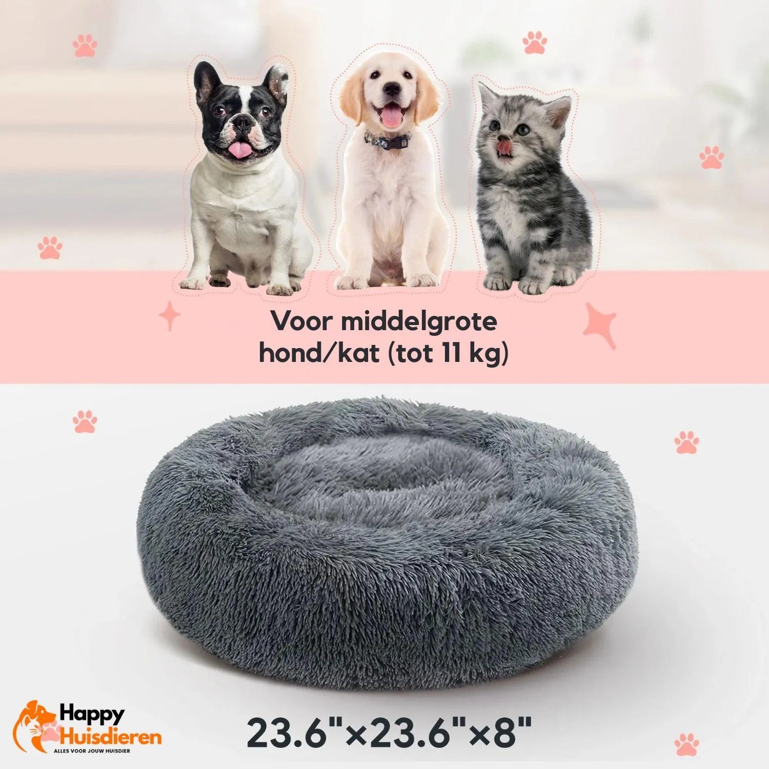 OrthoRest Bed | Orthopedisch hondenkussen met neksteun & afneembare hoes