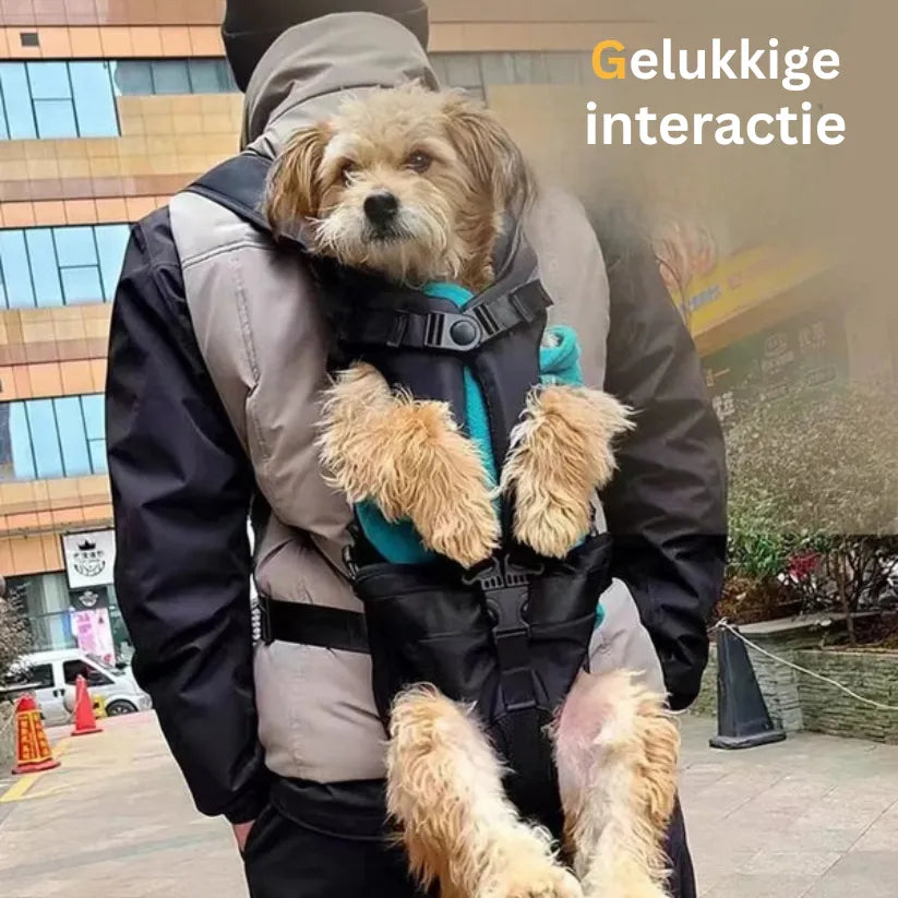 PawCarry-tas | Comfortabele Rug- en Borstdrager voor Middelgrote en Grote Honden
