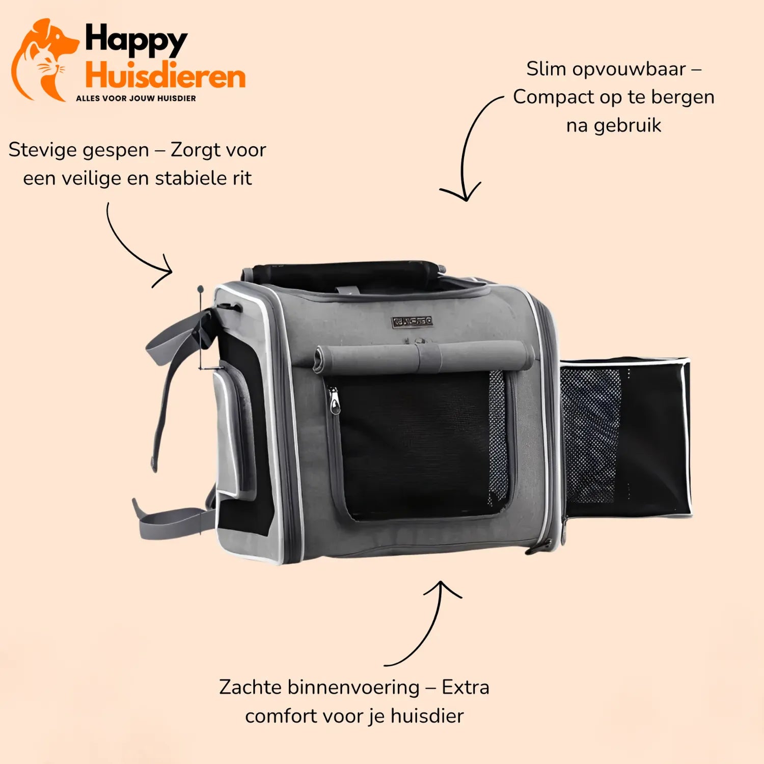 PawRide Mand | Veilig Fietsen met Huisdieren