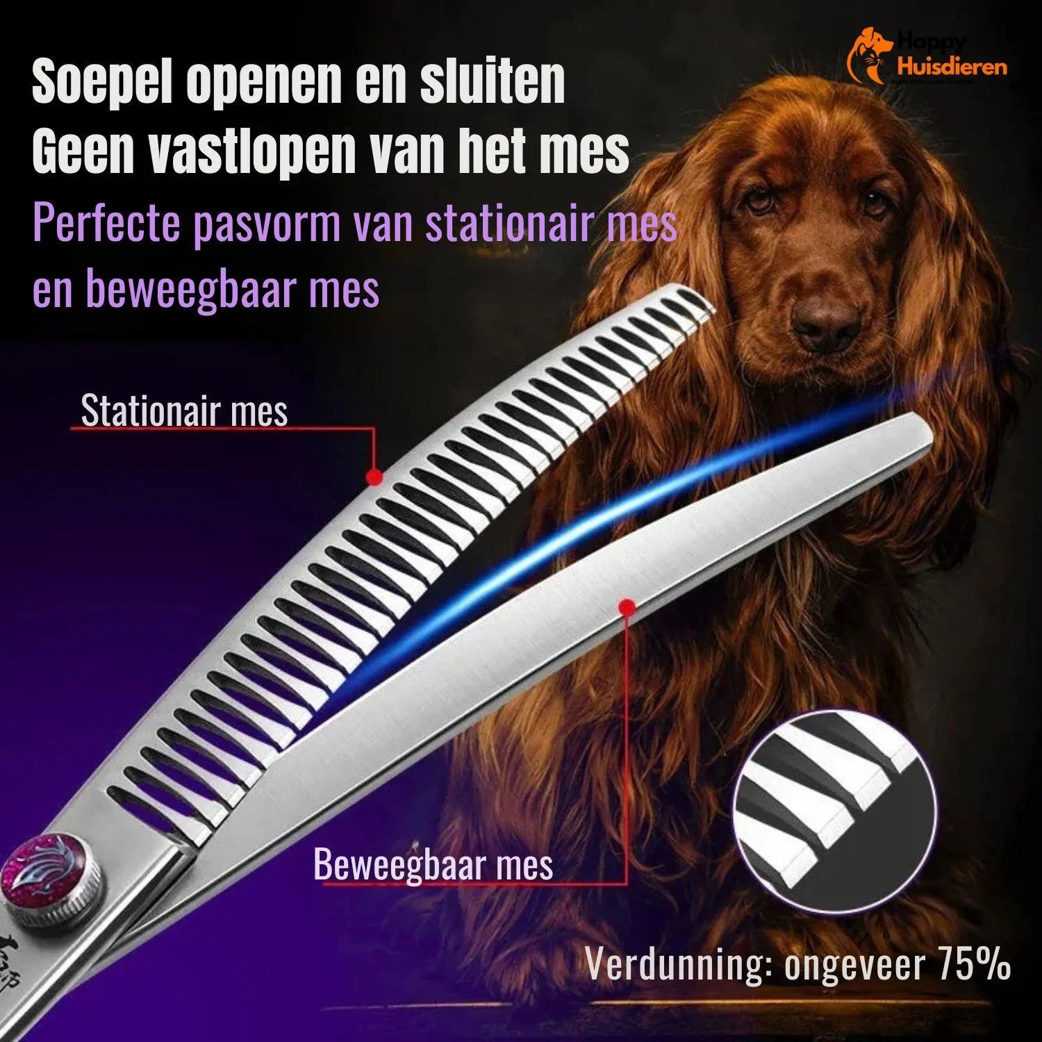 PawStyle Trim | Ergonomische Grooming Schaar voor Huisdieren