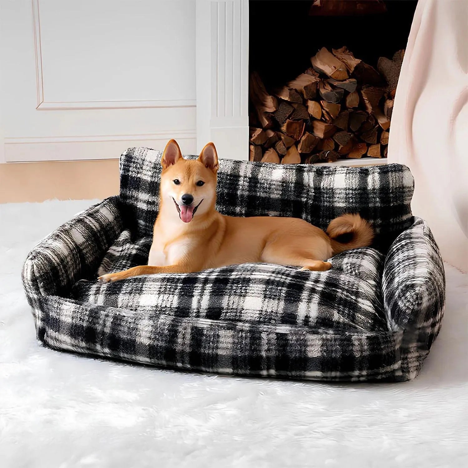 PetHaven Sofa | Fluwelen Ligbed voor Kat en Hond
