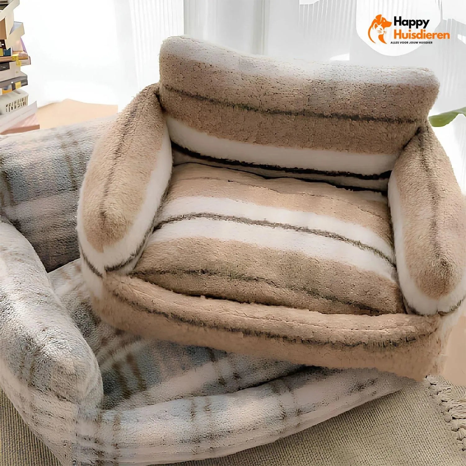 PetHaven Sofa | Fluwelen Ligbed voor Kat en Hond