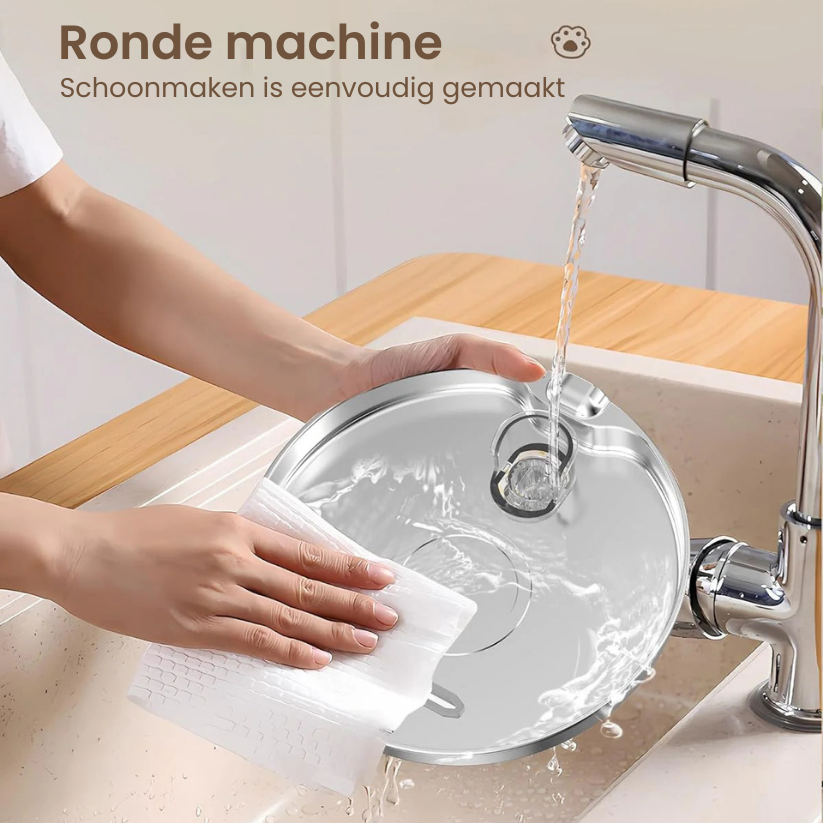 PoesWater Paradijs | Roestvrij Stalen Drinkfontein voor Stille Hydratatie