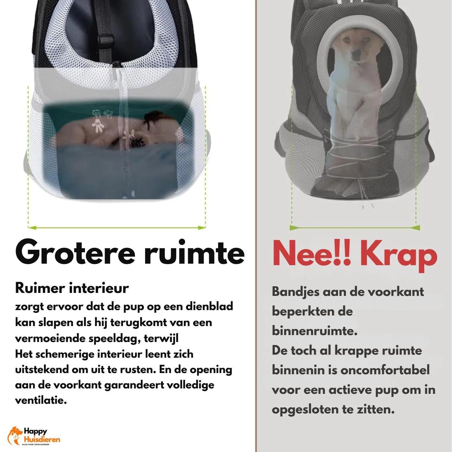 PupPack | Comfortabele draagrugzak voor honden