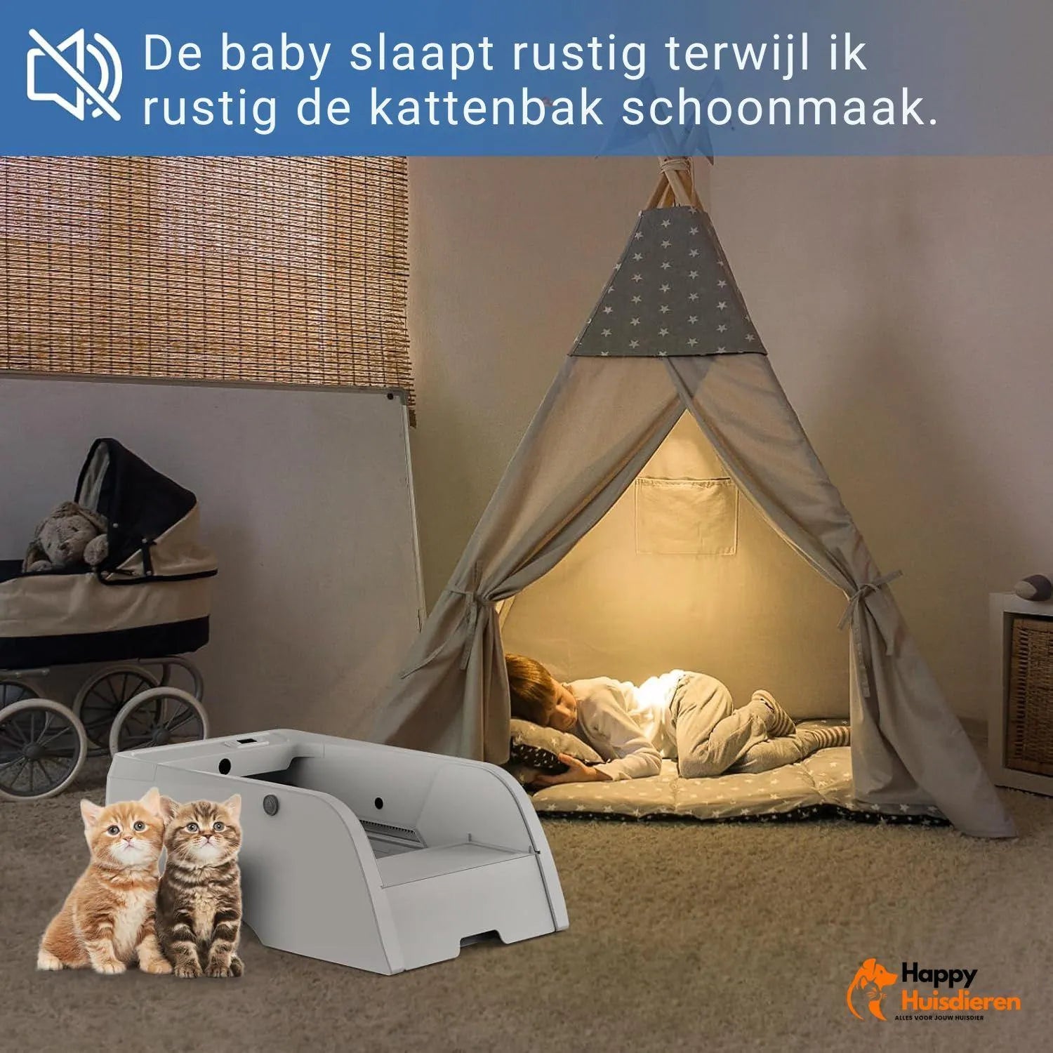 PurrClean | Automatische zelfreinigende kattenbak – stil, hygiënisch en geurloos