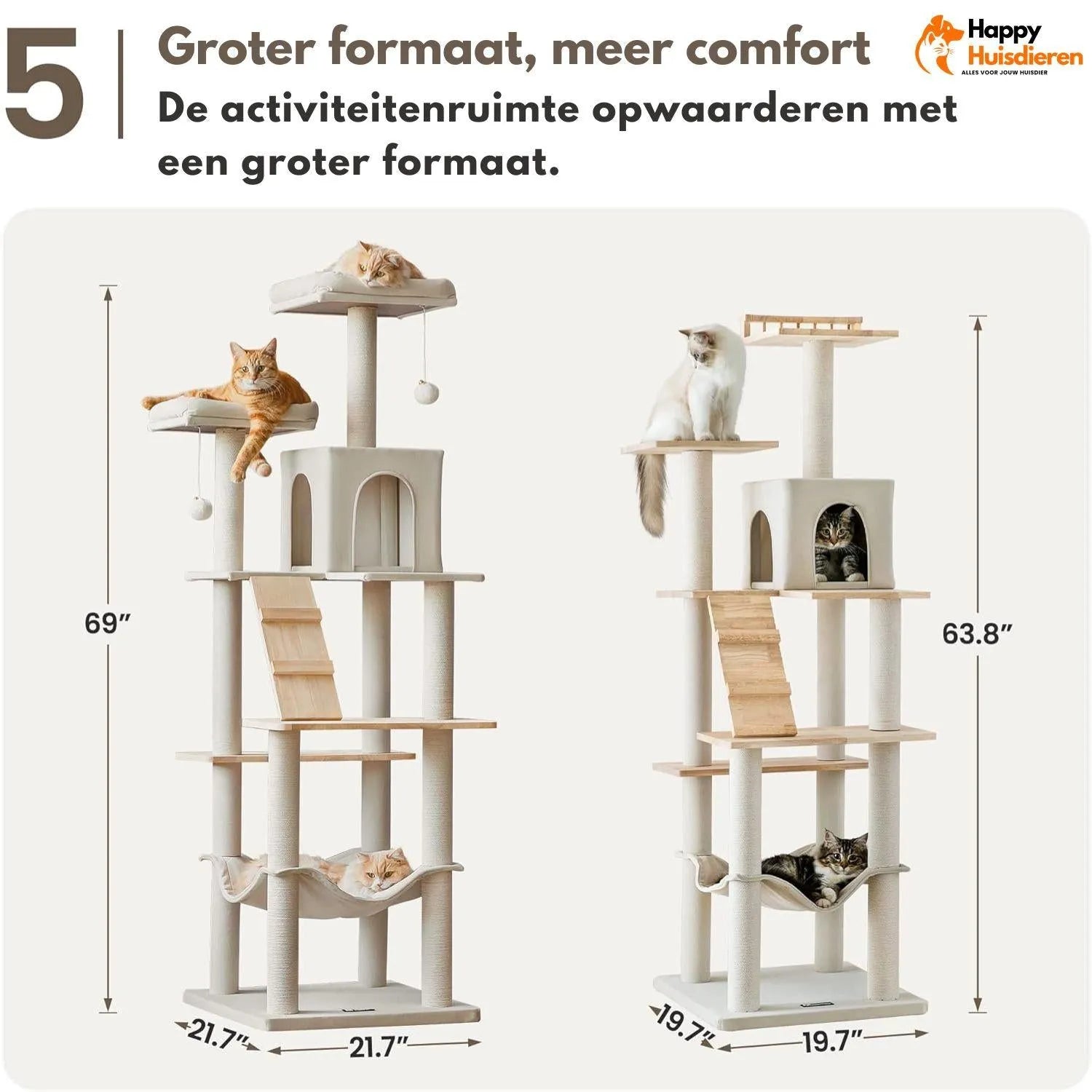 PurrLounge | Moderne kattentoren met stijl en stabiliteit