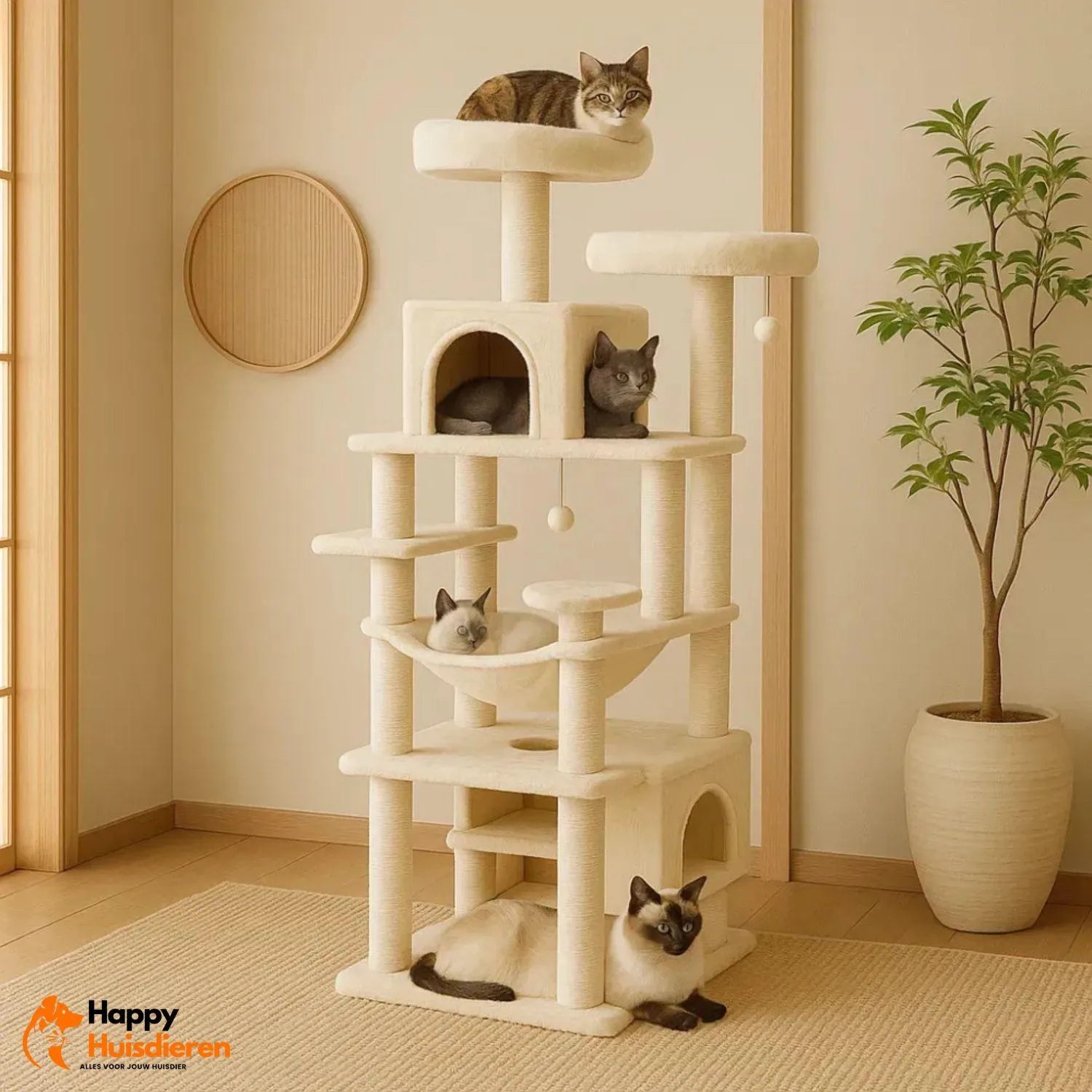 PurrLounge | Moderne kattentoren met stijl en stabiliteit