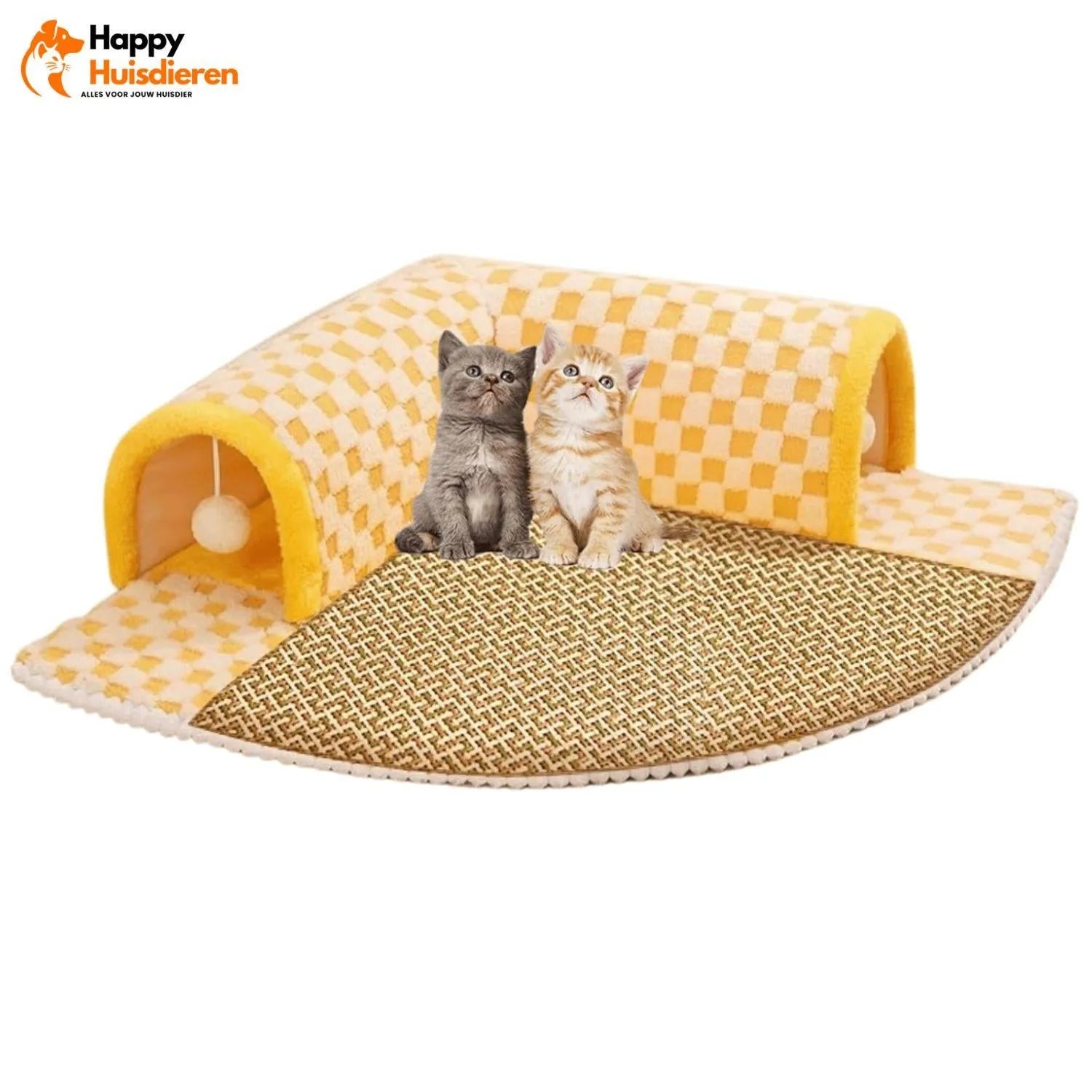 PurrPath Tunnel | Kattentunnel met deken & speelbal – comfortabel & interactief