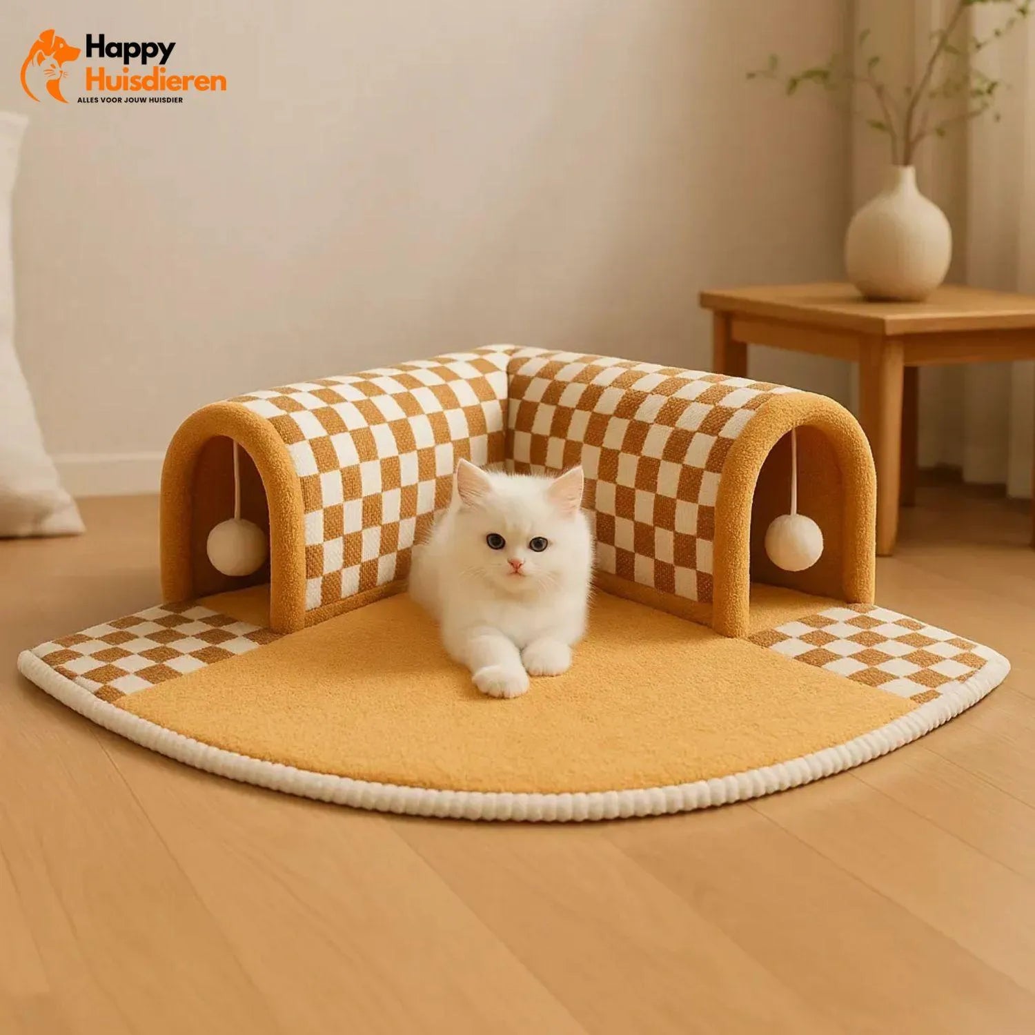PurrPath Tunnel | Kattentunnel met deken & speelbal – comfortabel & interactief
