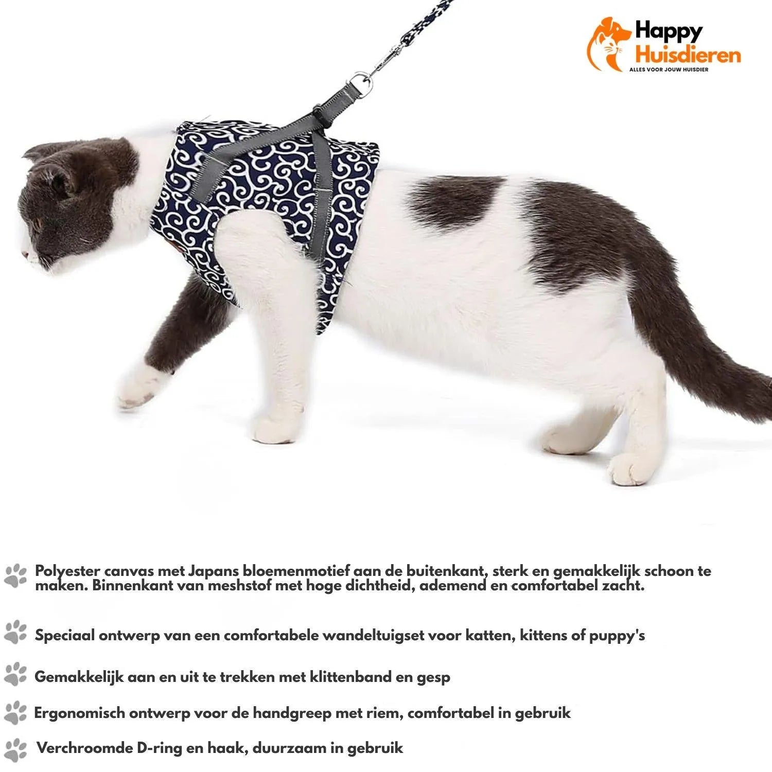 PurrTrail Harness | Verstelbaar kattentuigje voor buiten met ademend ontwerp