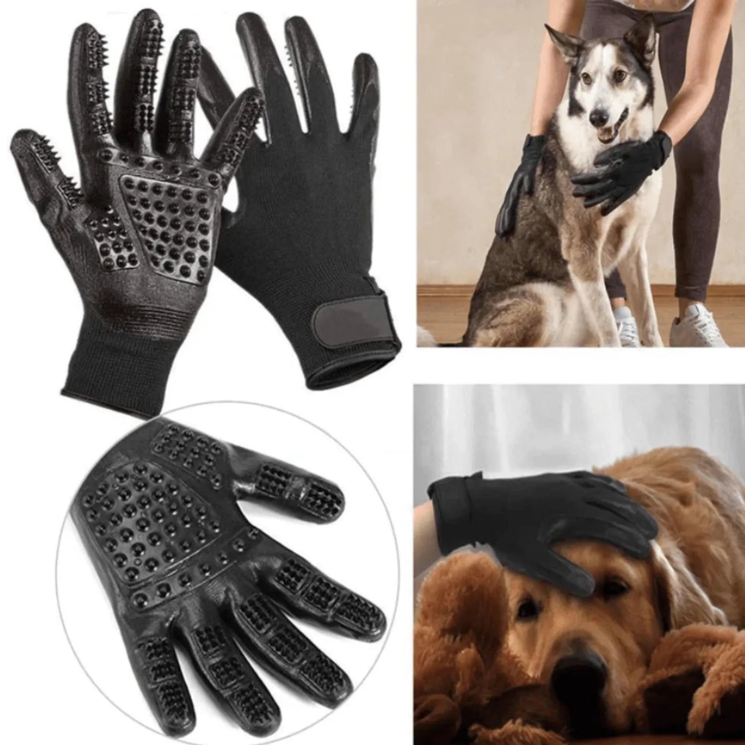 Purrfect Shedding Glove | Dierenhaar Verwijder Handschoen voor Huisdieren