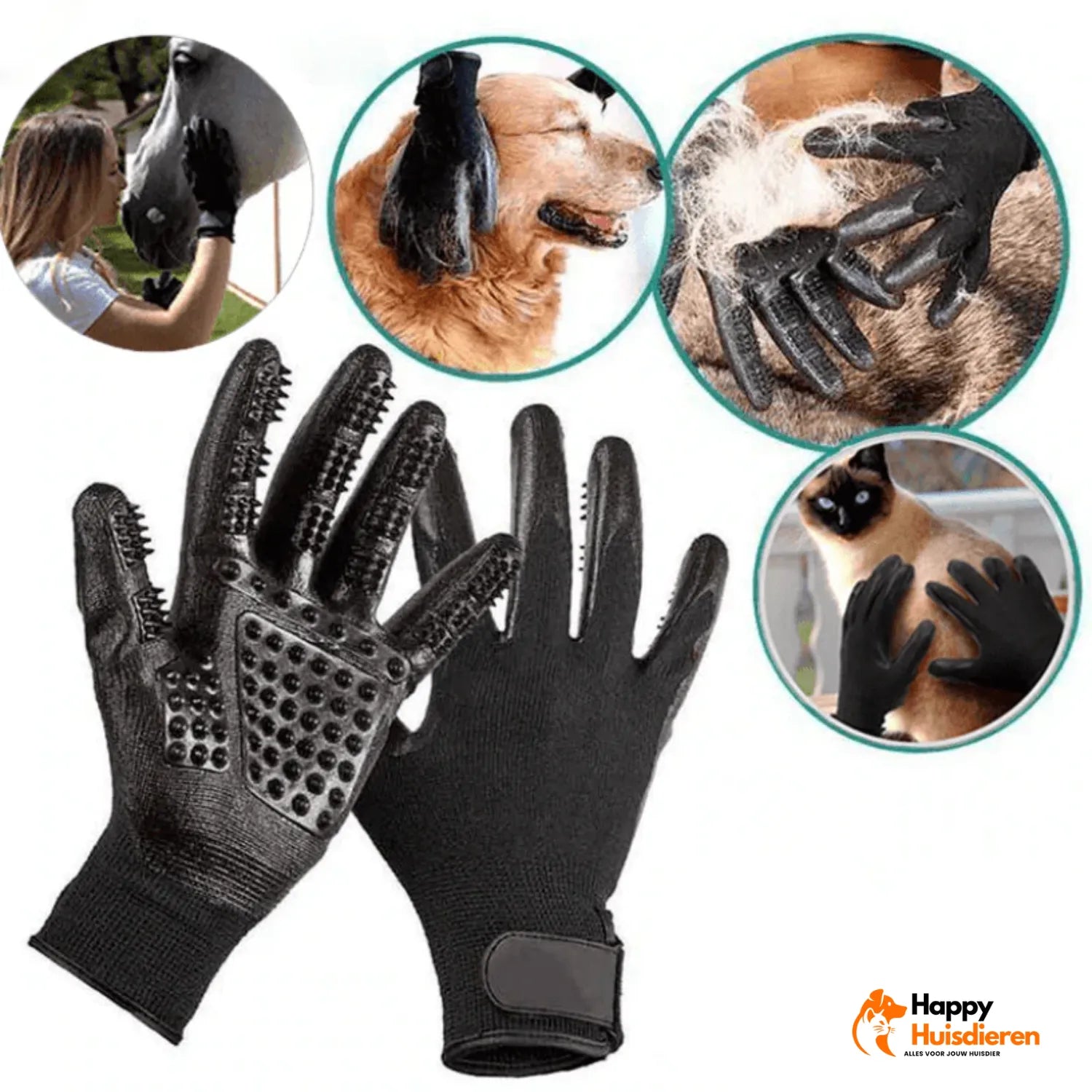 Purrfect Shedding Glove | Dierenhaar Verwijder Handschoen voor Huisdieren