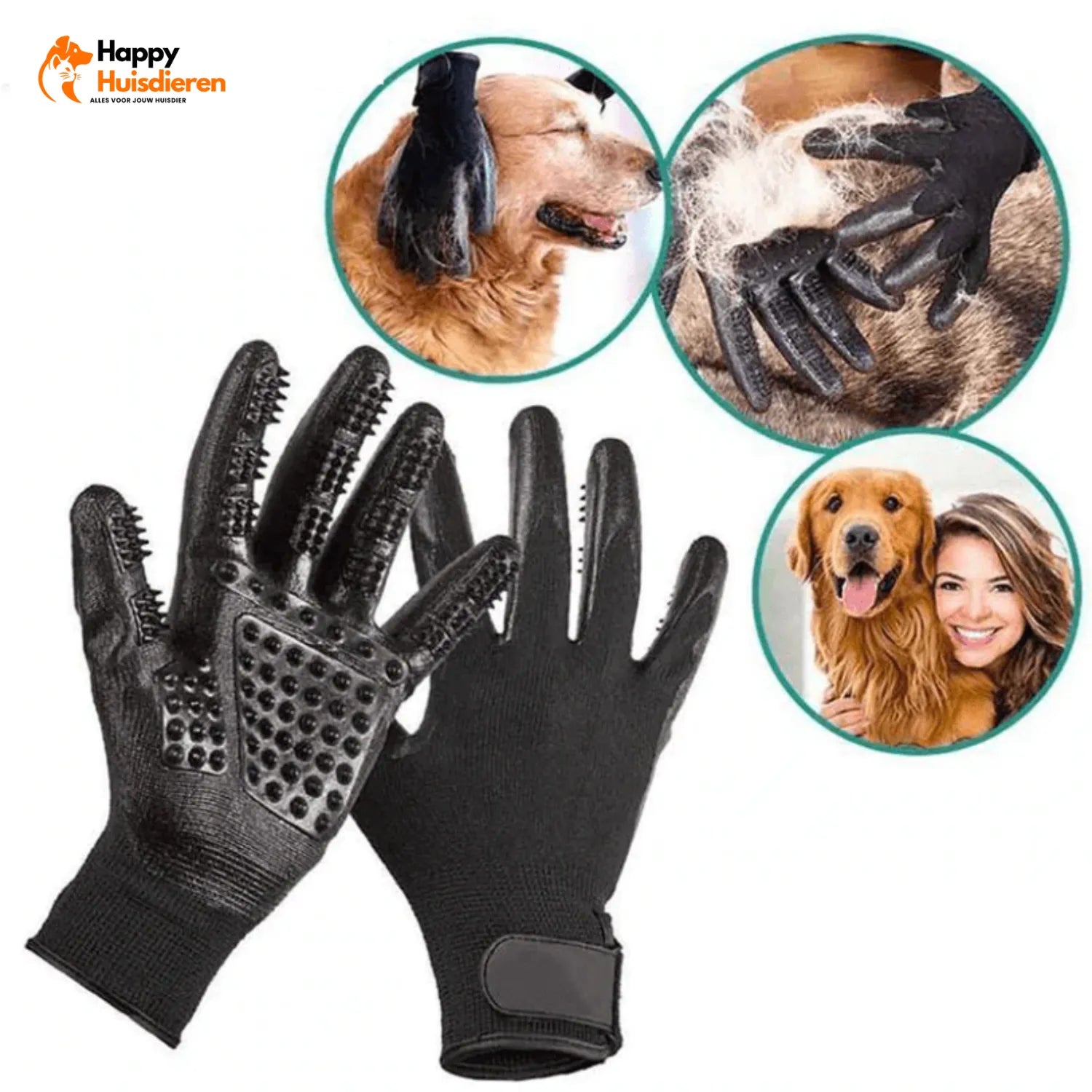 Purrfect Shedding Glove | Dierenhaar Verwijder Handschoen voor Huisdieren