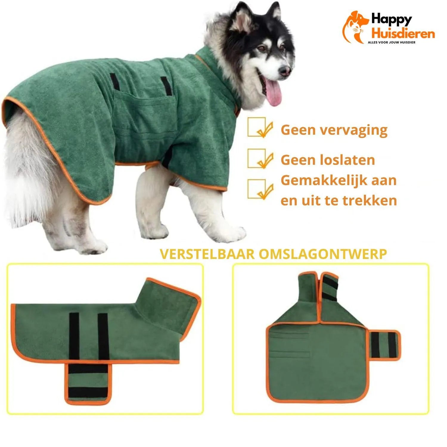 QuickDry | Sneldrogende Microvezel Hondenbadjas – Verstelbaar & Comfortabel