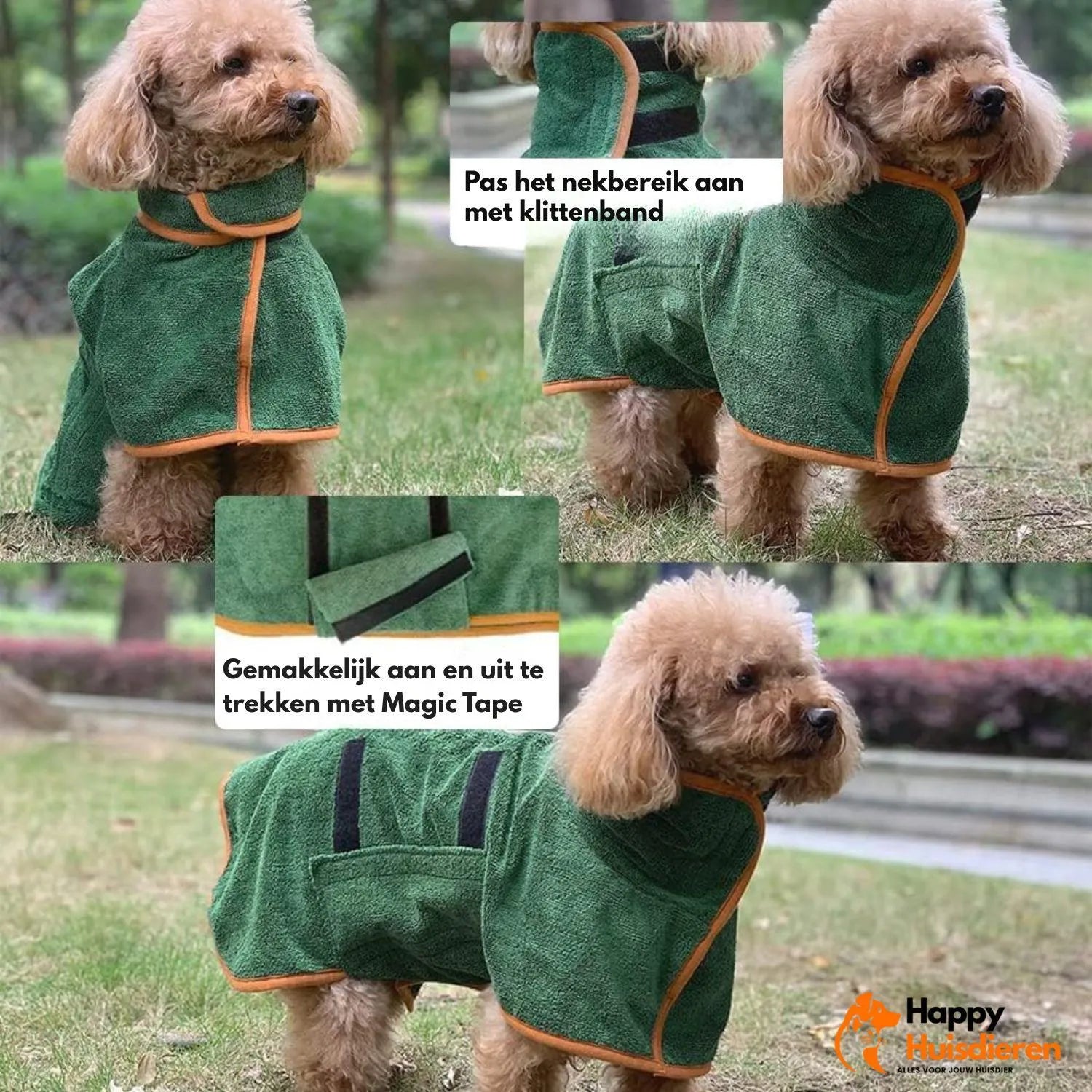 QuickDry | Sneldrogende Microvezel Hondenbadjas – Verstelbaar & Comfortabel