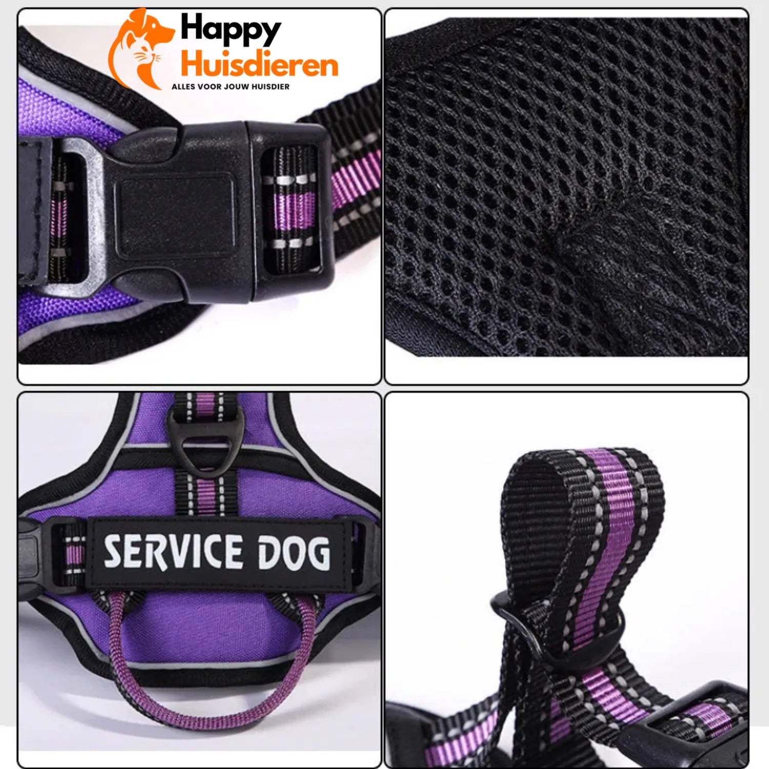 ReflectoID Hondentuig | Gepersonaliseerd Antitrek Tuig met Naamlabel en Reflectie