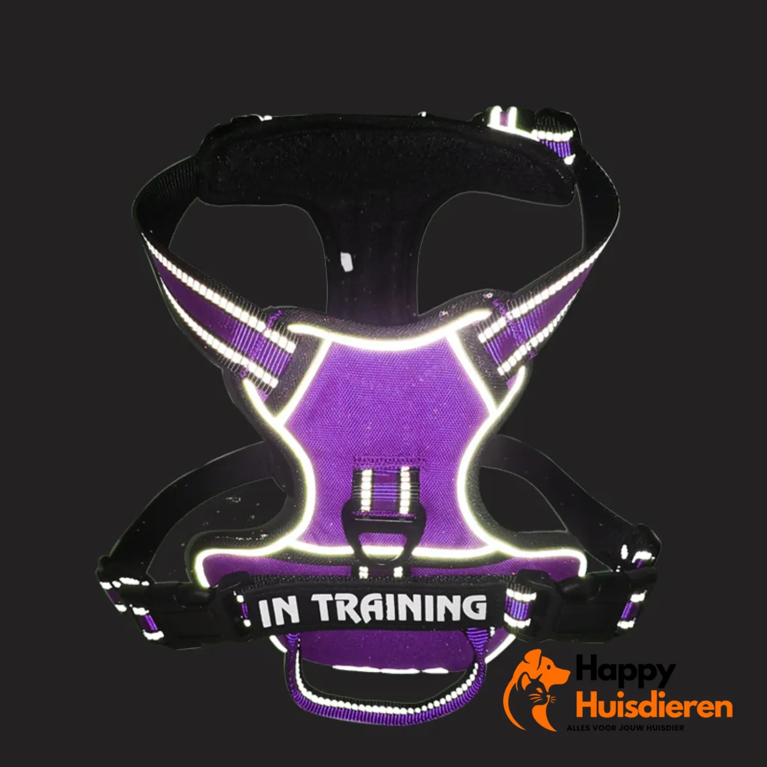 ReflectoID Hondentuig | Gepersonaliseerd Antitrek Tuig met Naamlabel en Reflectie