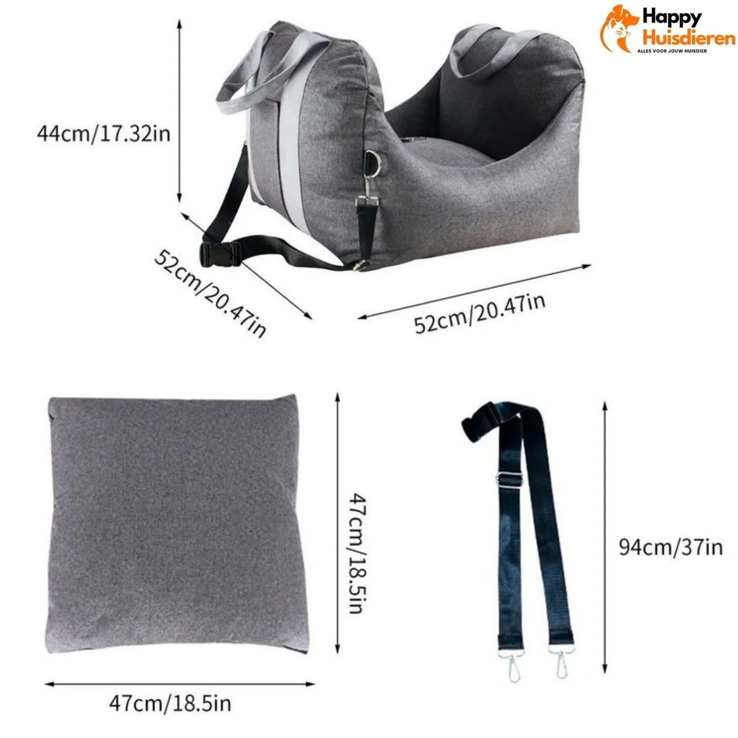 ReisRover Nest | Comfortabel autostoeltje voor honden onderweg