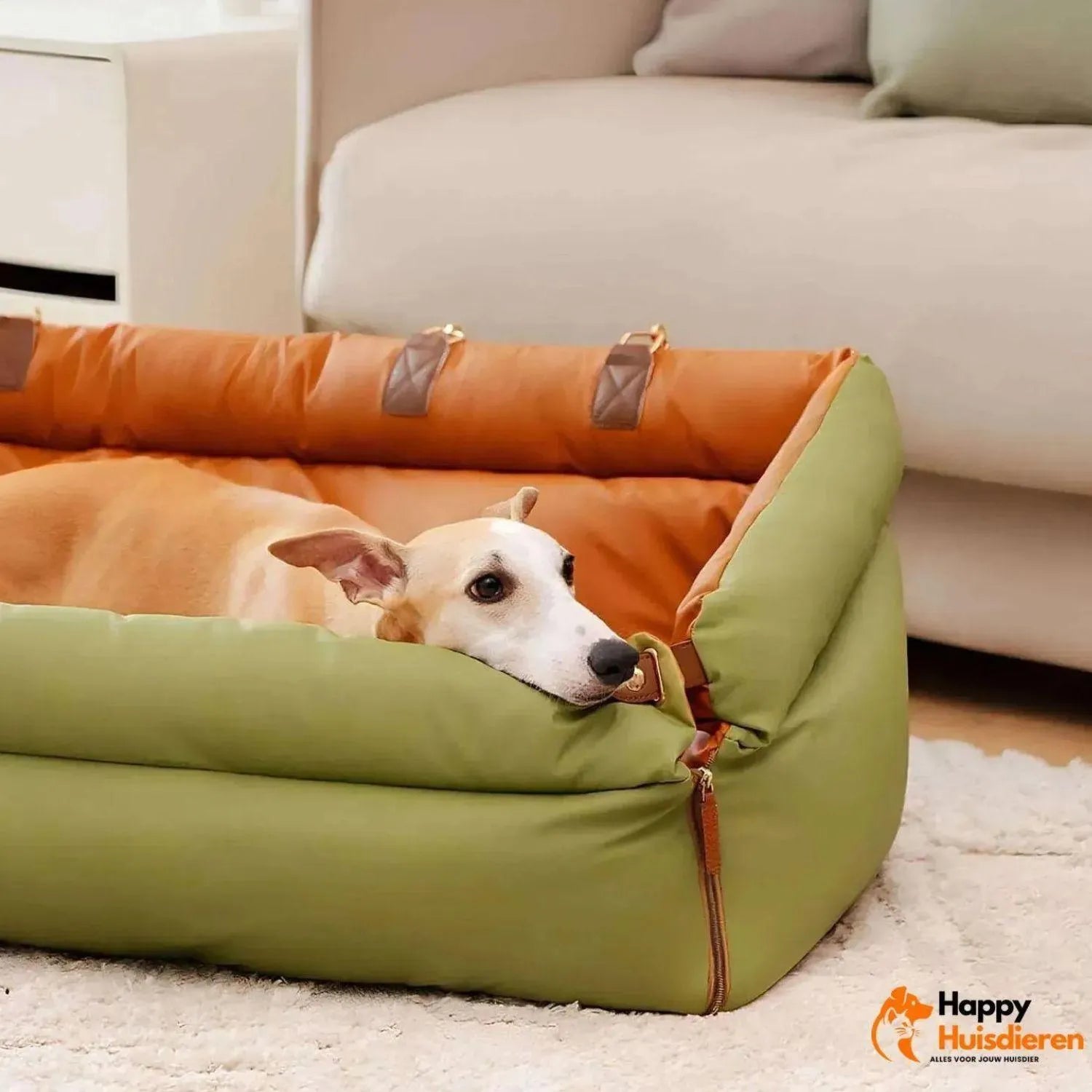 Reisgenoot voor huisdieren | Grote kunstleren autostoel voor honden met verhoogd zitcomfort